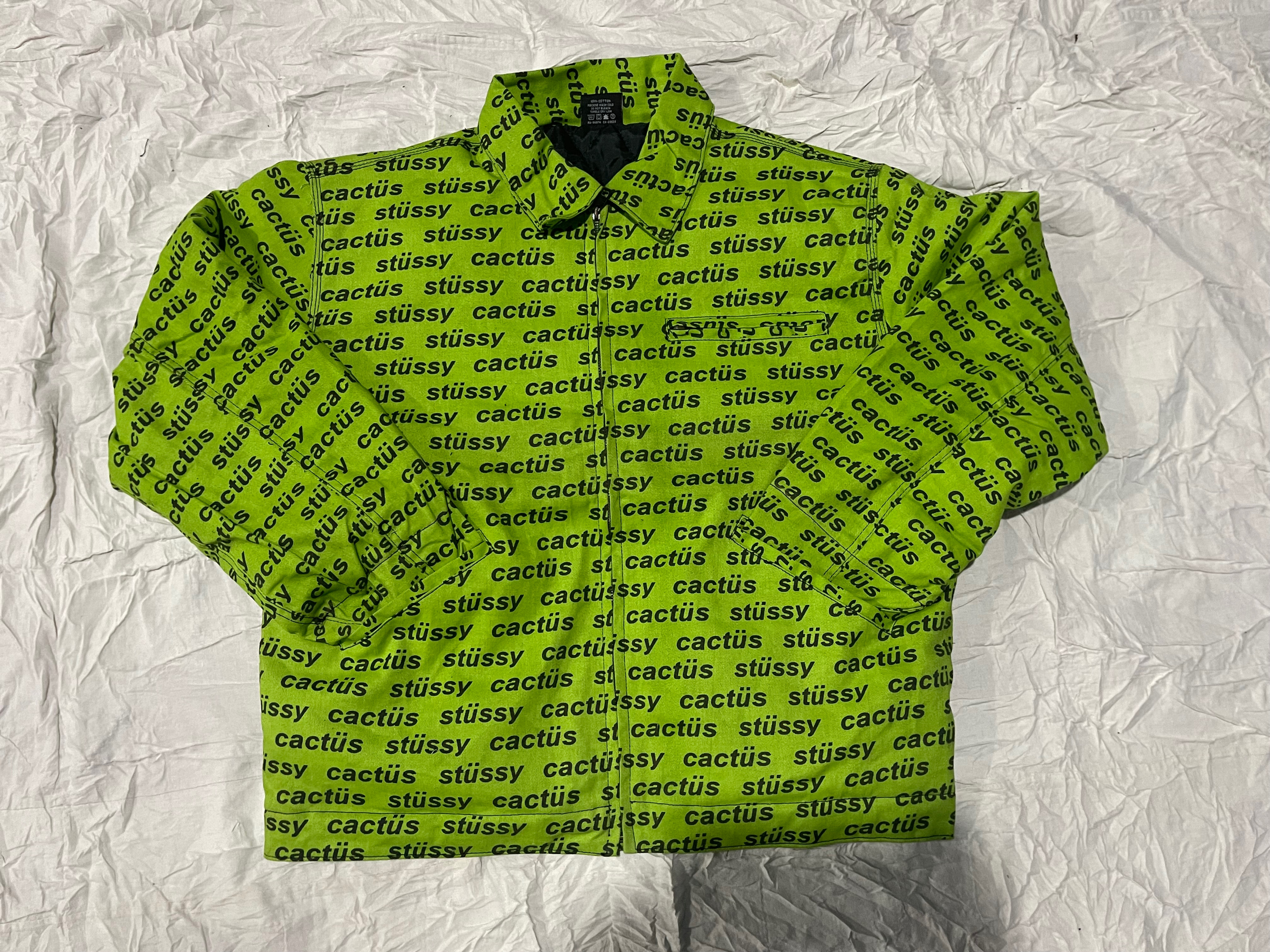 Stussy rework style green Detroit jacket