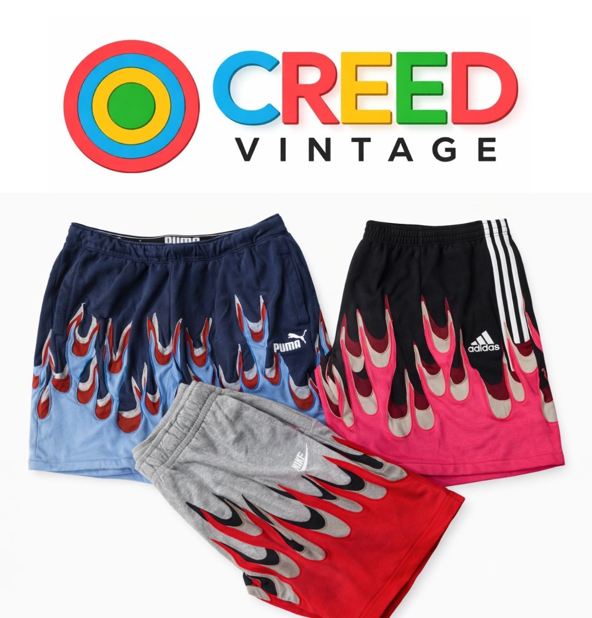 CR6052 Upcycle Flame Shorts