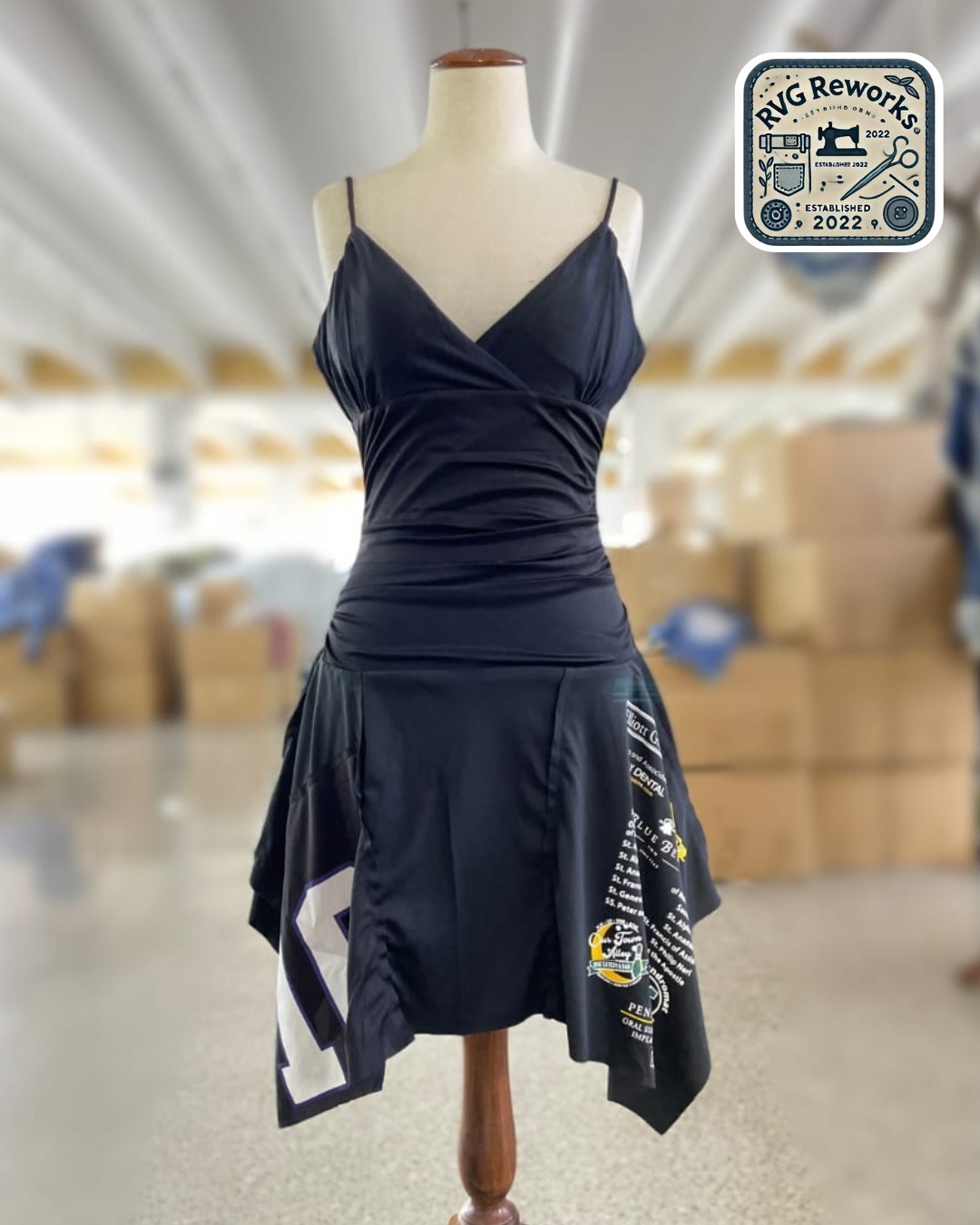 Upcycled Sports Jersey y2k Slip Dress