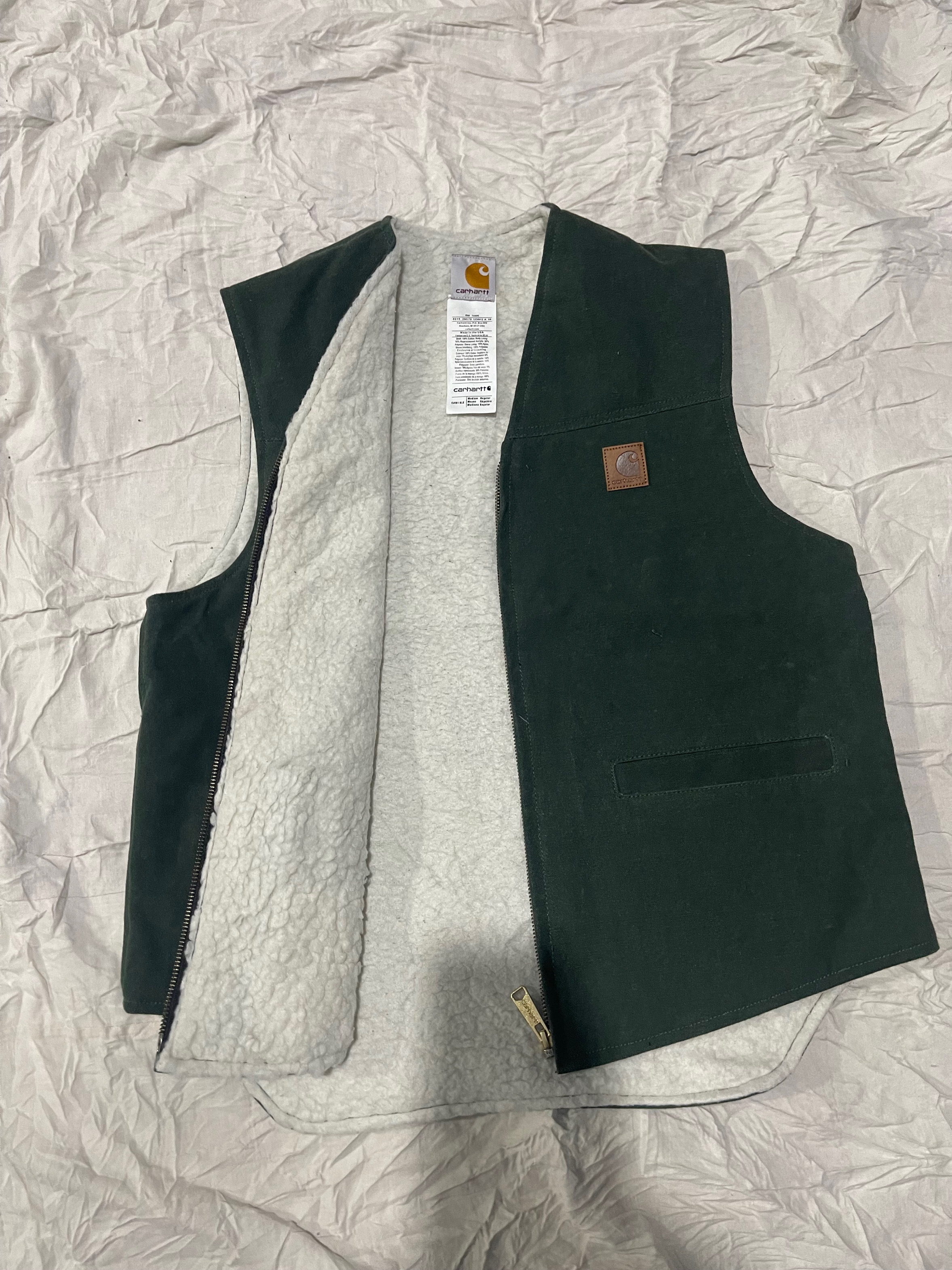 Rework style acid wash Carhartt gilets