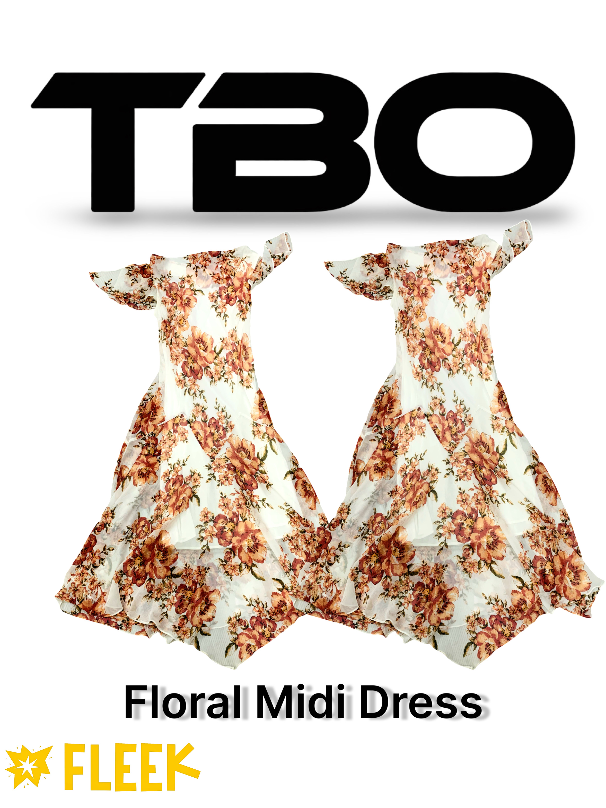 Floral Midi Dresses (TBO-133)