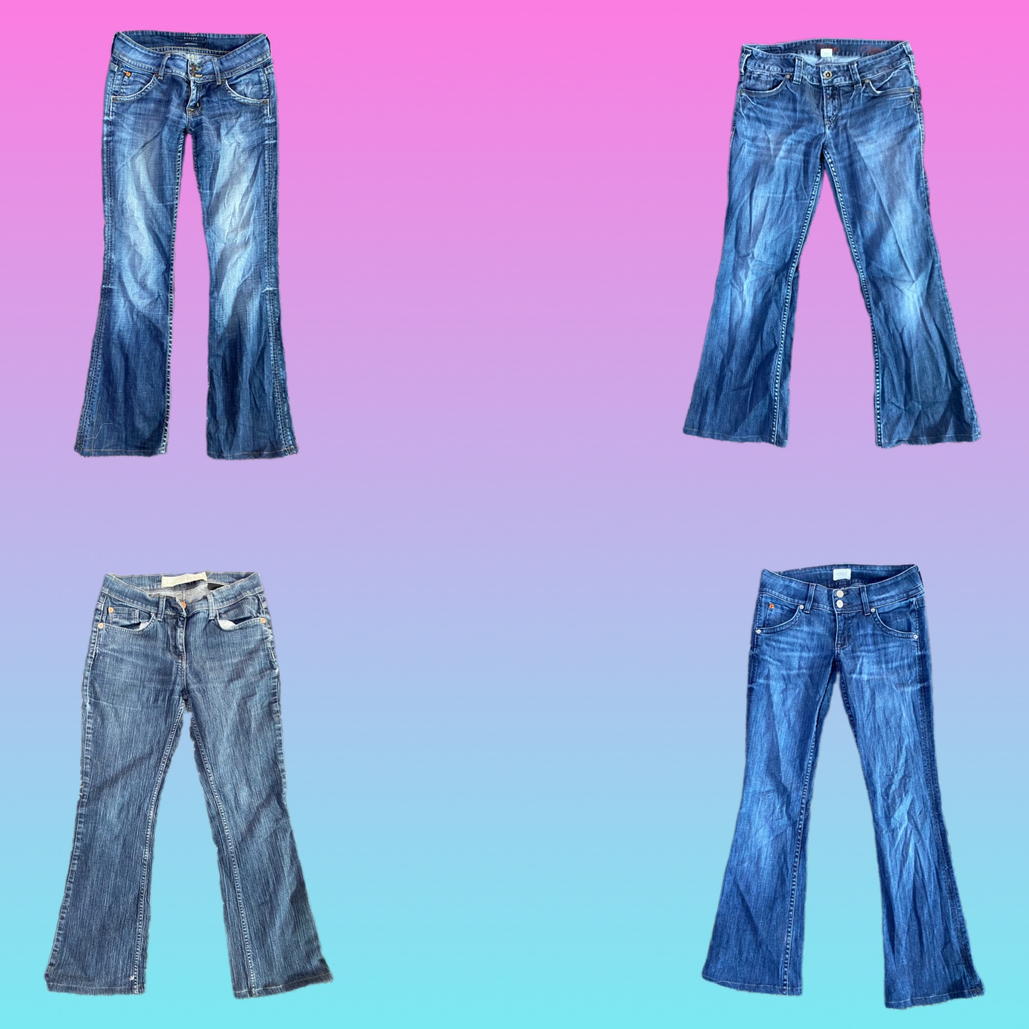 Y2K Denim flare jeans ( TS-003)