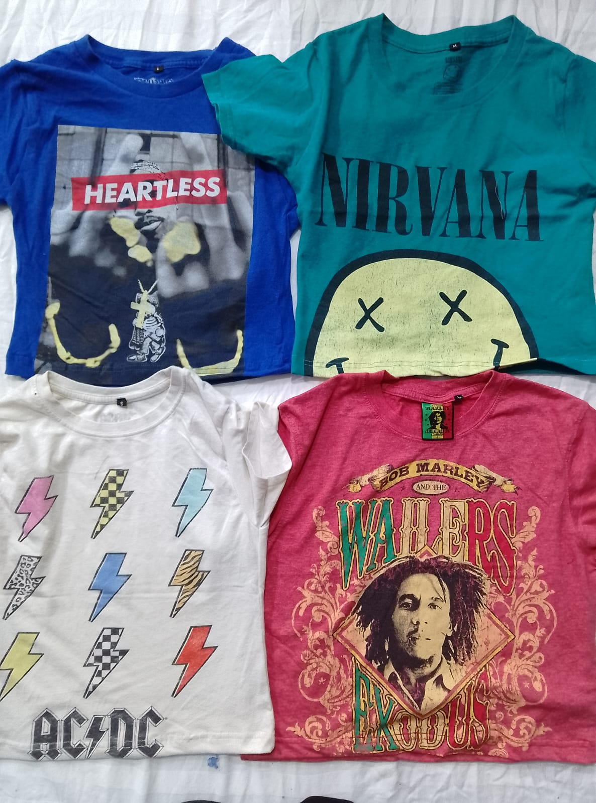 CR6071 T-shirts Crop Music Recyclés