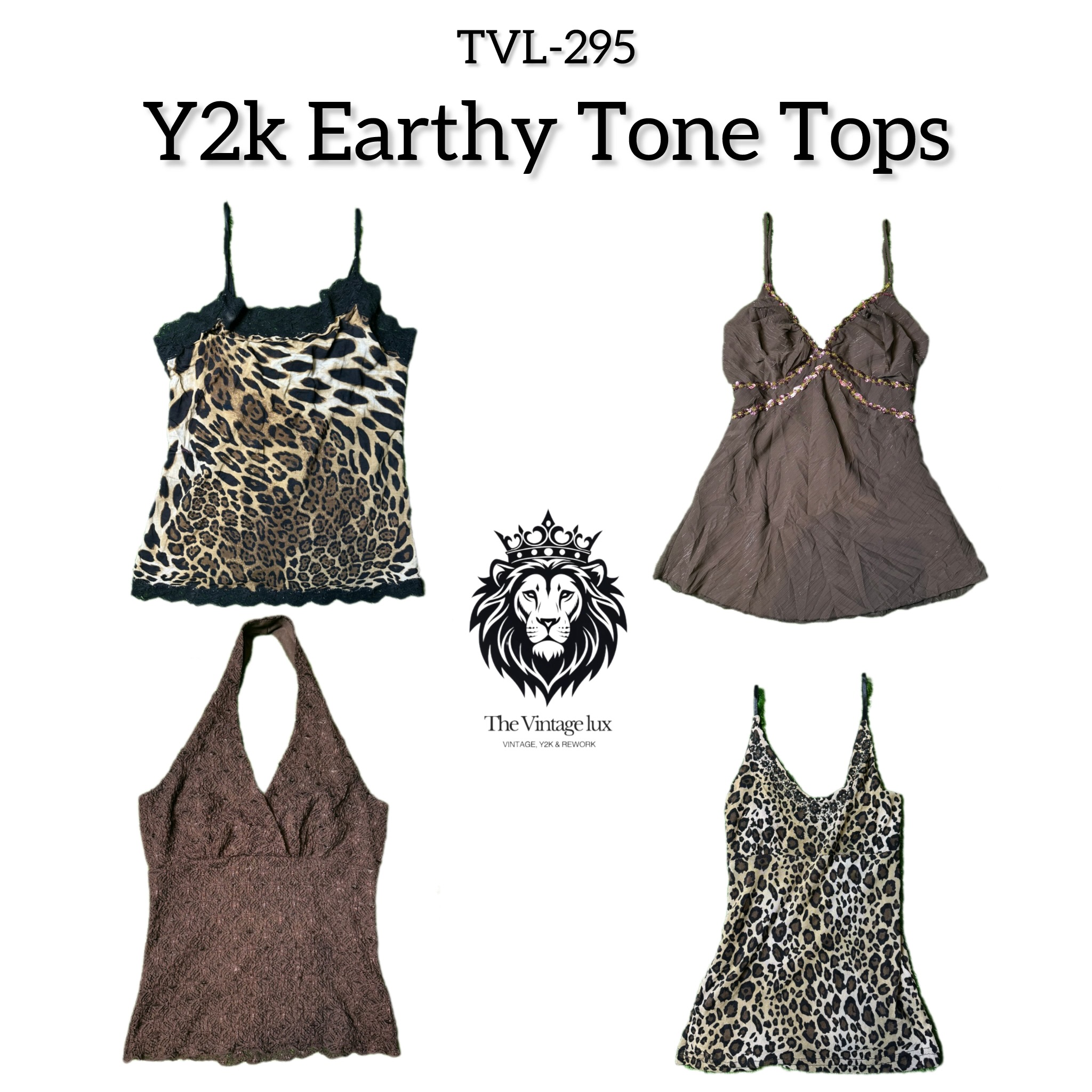 Y2K Earthy Tone Tops (TVL-295)