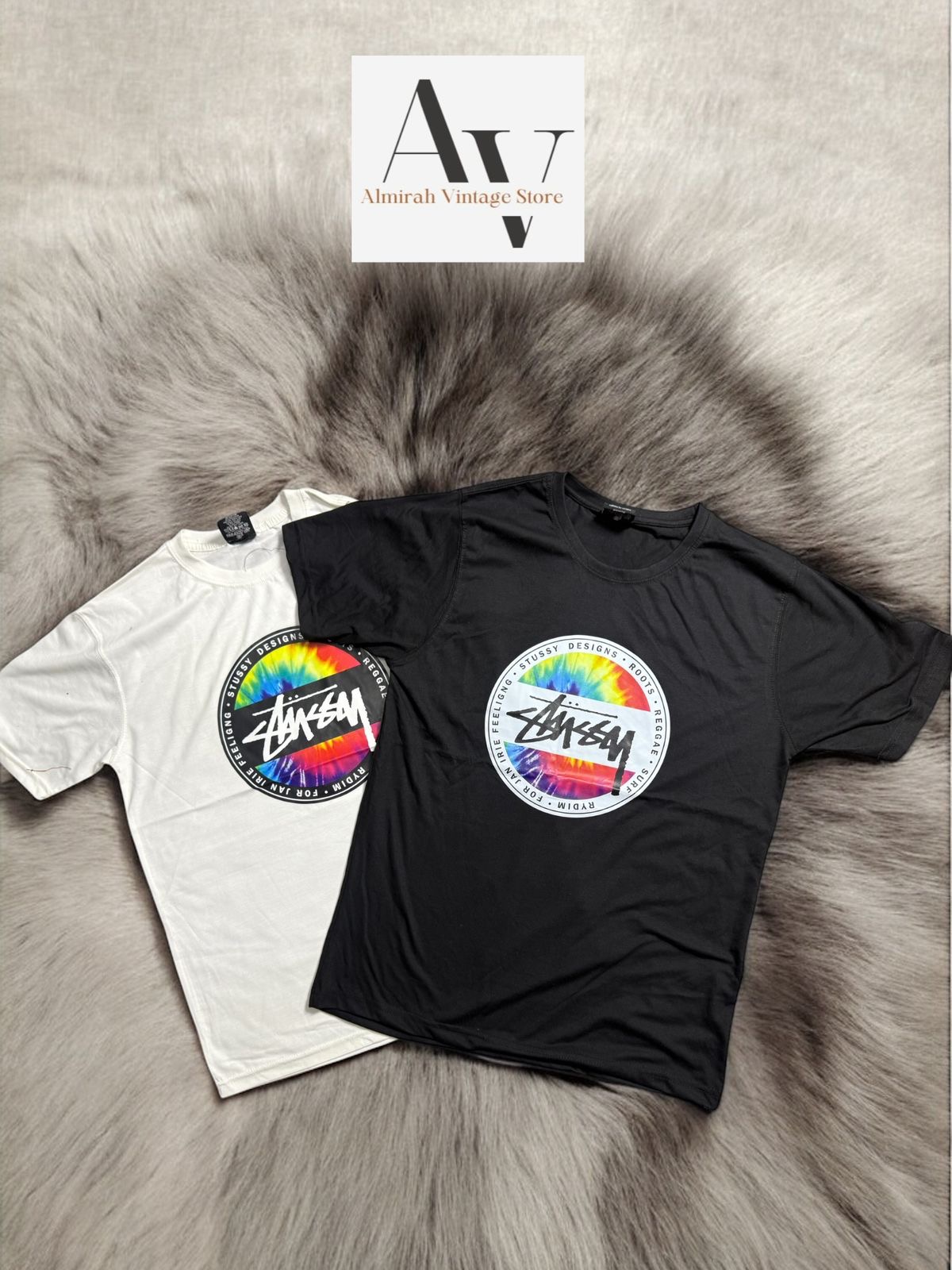 Stussy rework style tie dye dot T-shirts