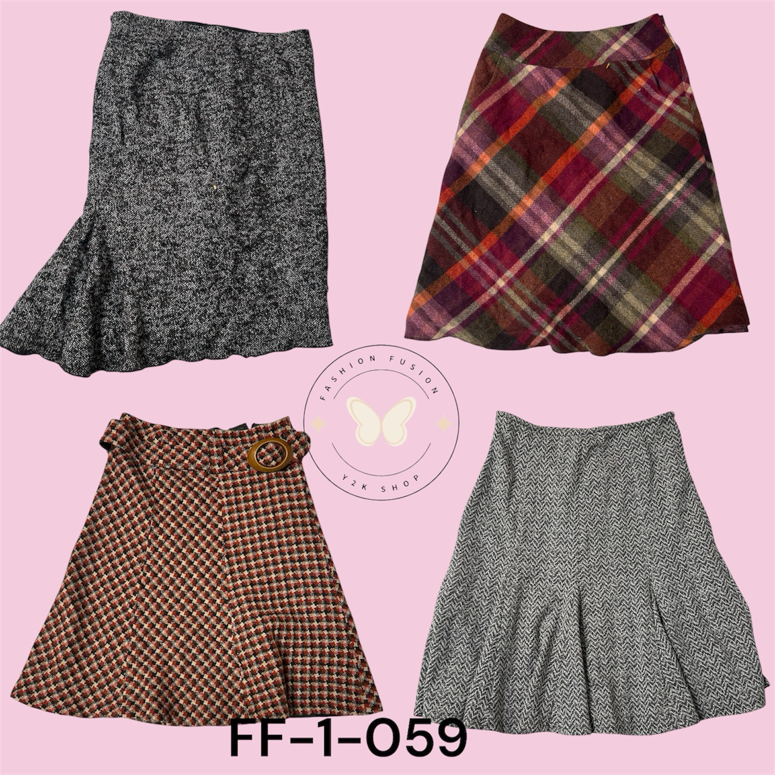 Winter Wolle Rock für Frauen – Gemütlich & Stylisch (FF-1-059)