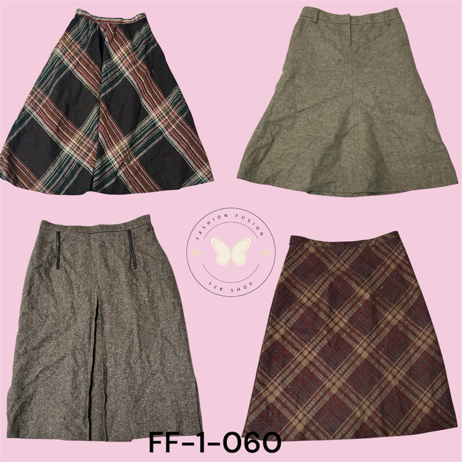 Gonna in lana premium per donne – Essenziale invernale senza tempo (FF-1-060)