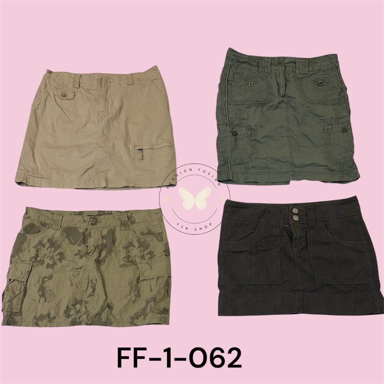 Casual Cotton Cargo Skirt for Women(FF-1-062)