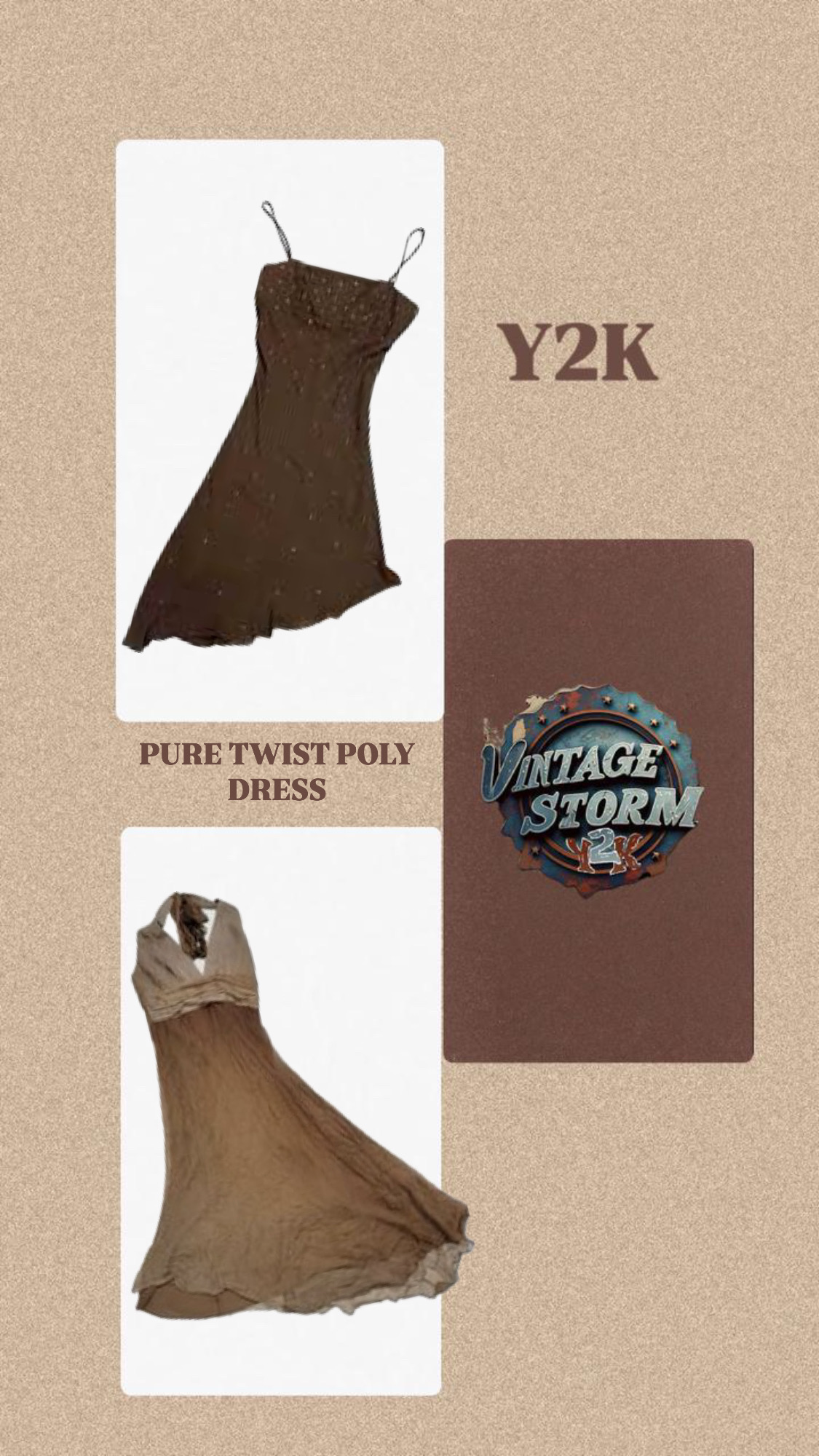 Y2K Pure Twist Poly Dress