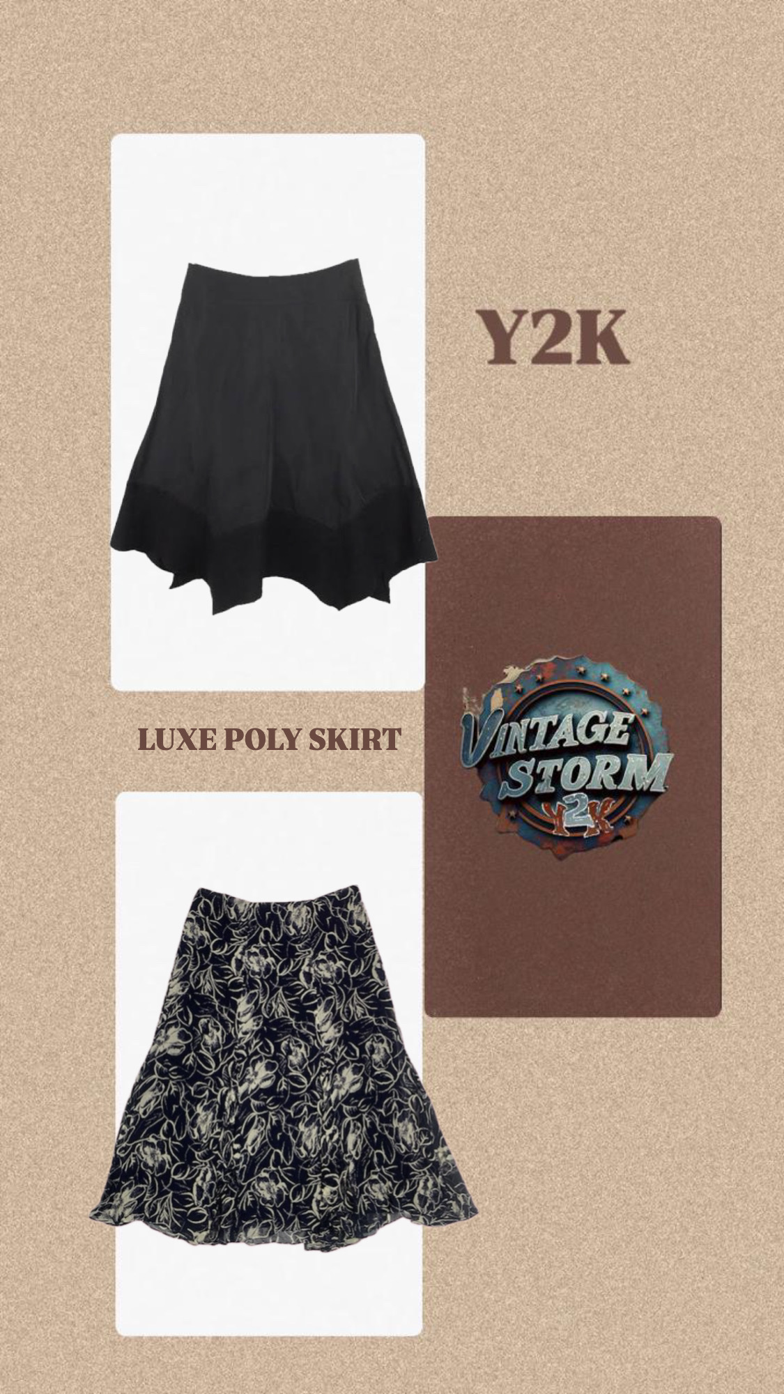 Y2K Luxe Poly Skirt