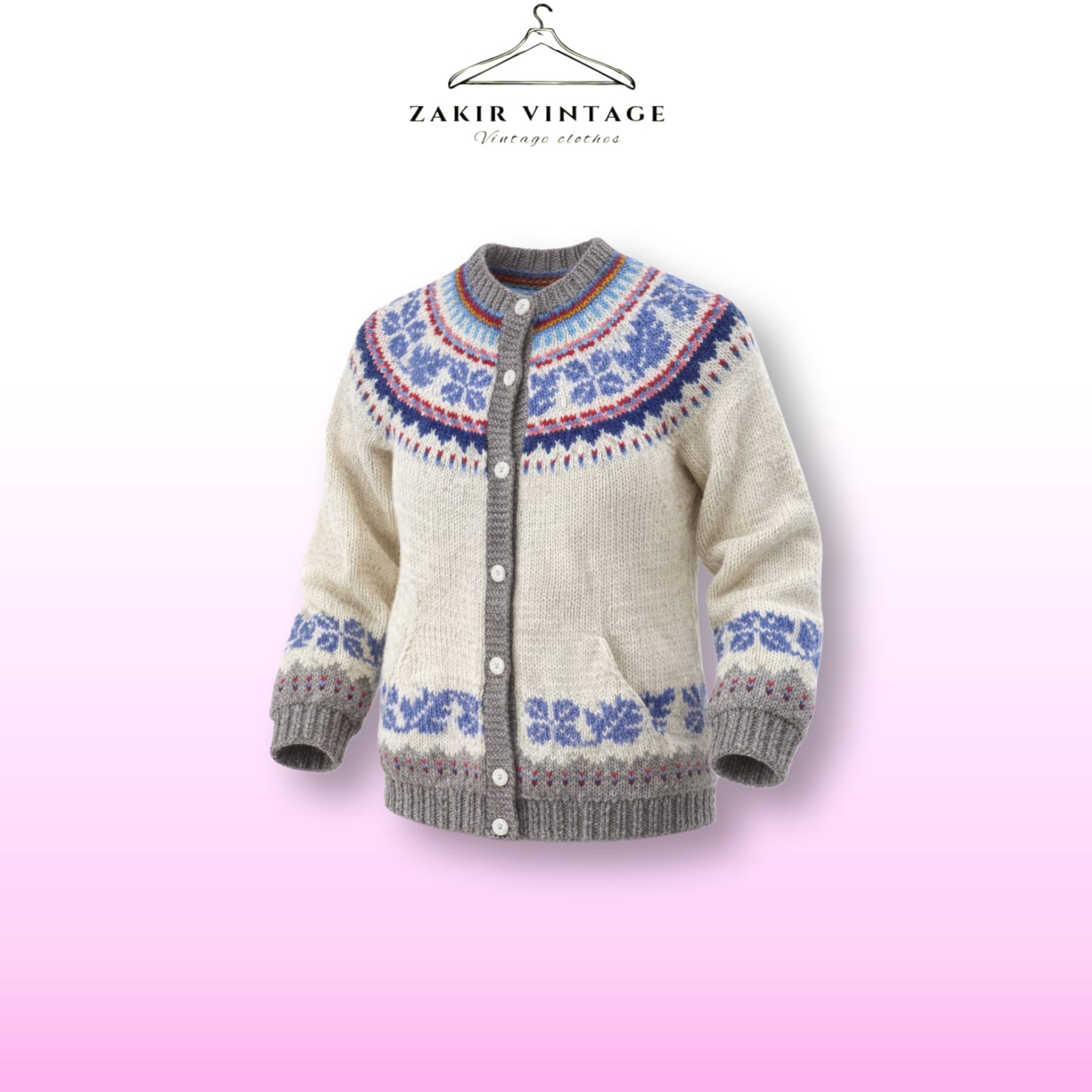 Cardigan Maglia Stampata