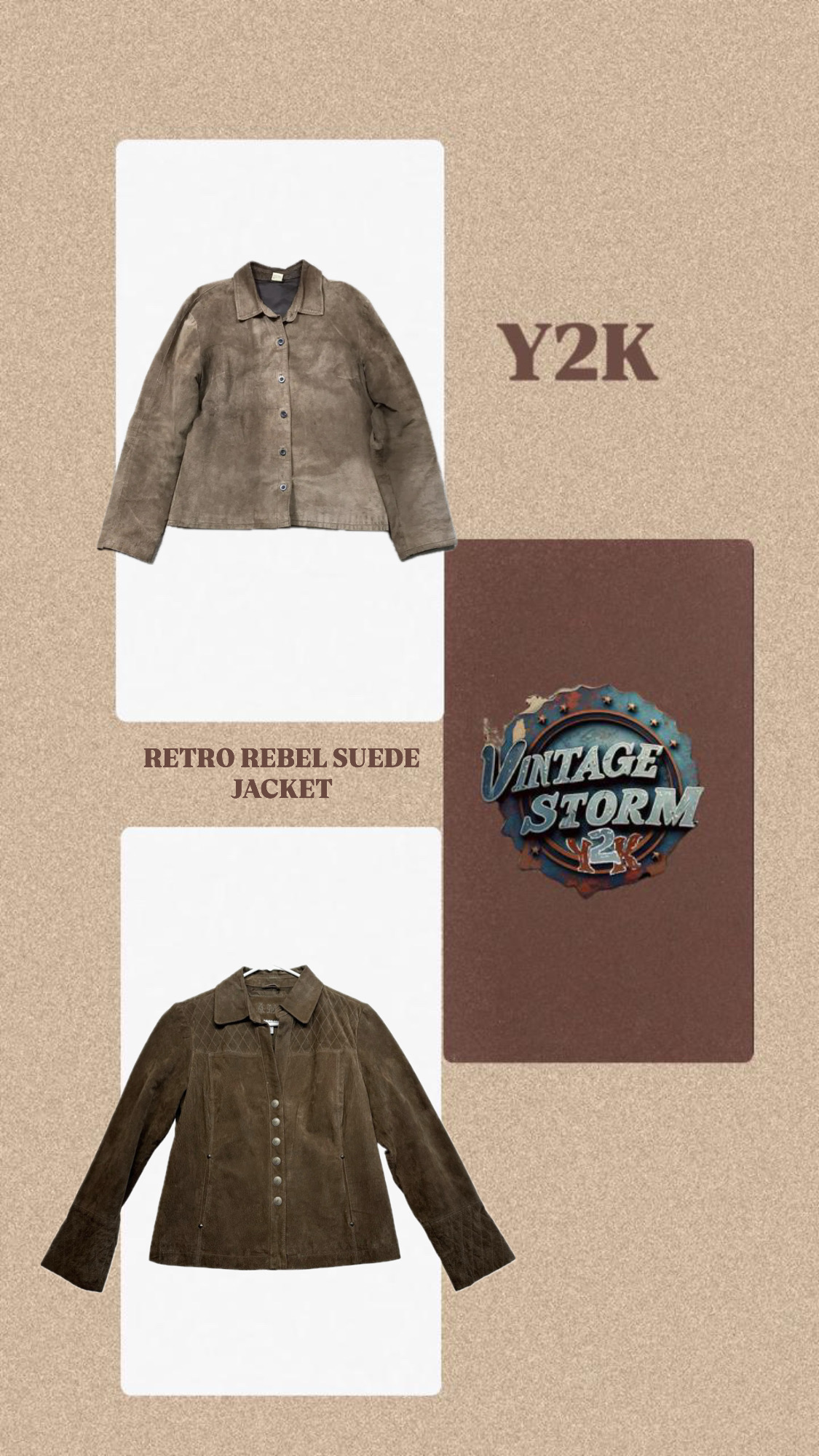 Y2K Retro Rebel Suede Jacket