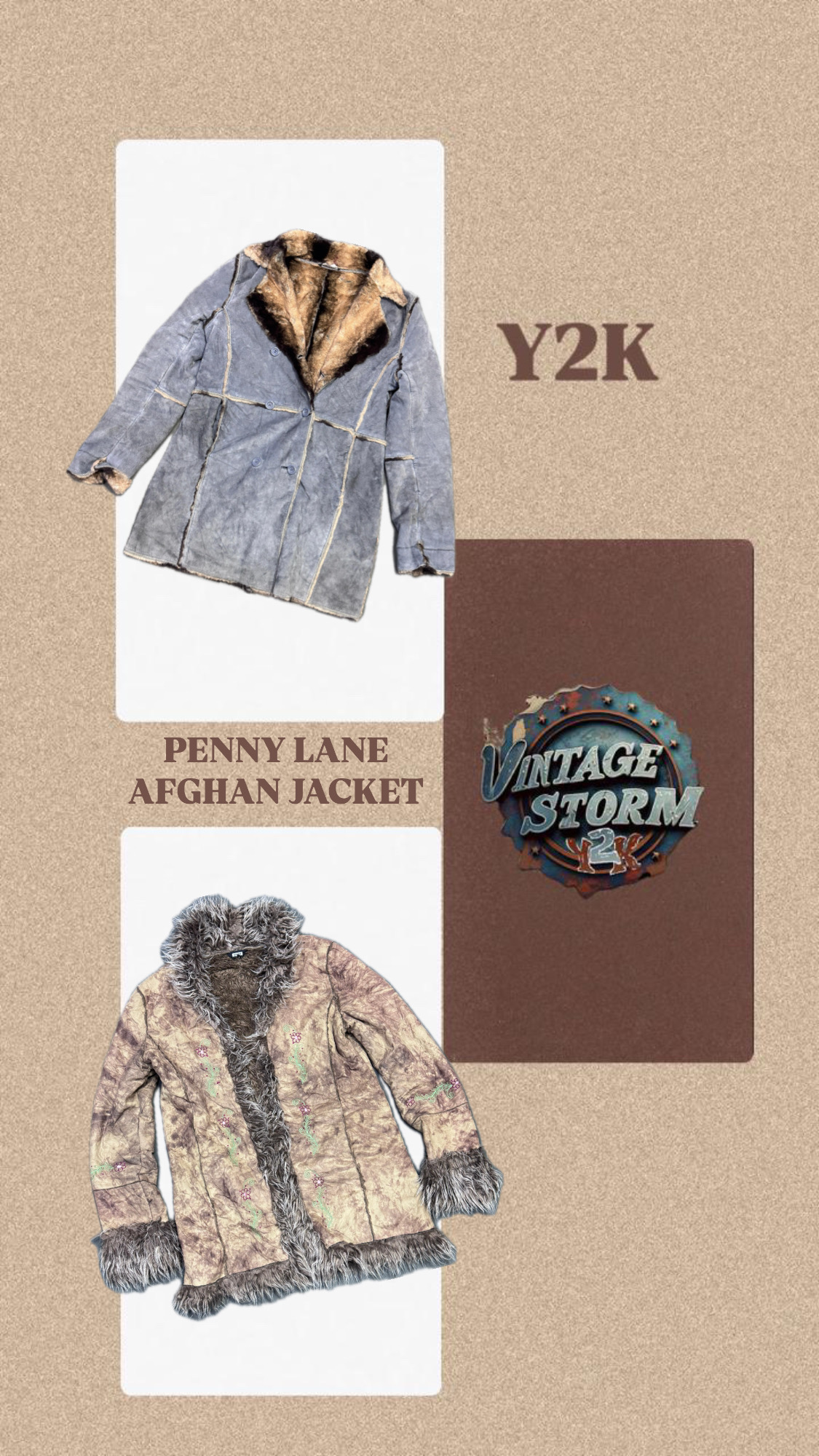 Y2K Penny Lane Afghan Jacket