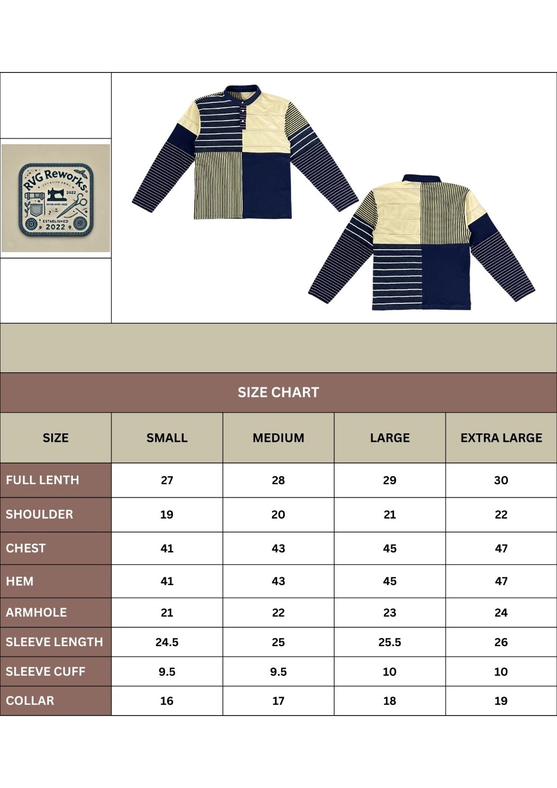 Polo a maniche lunghe patchwork riciclato