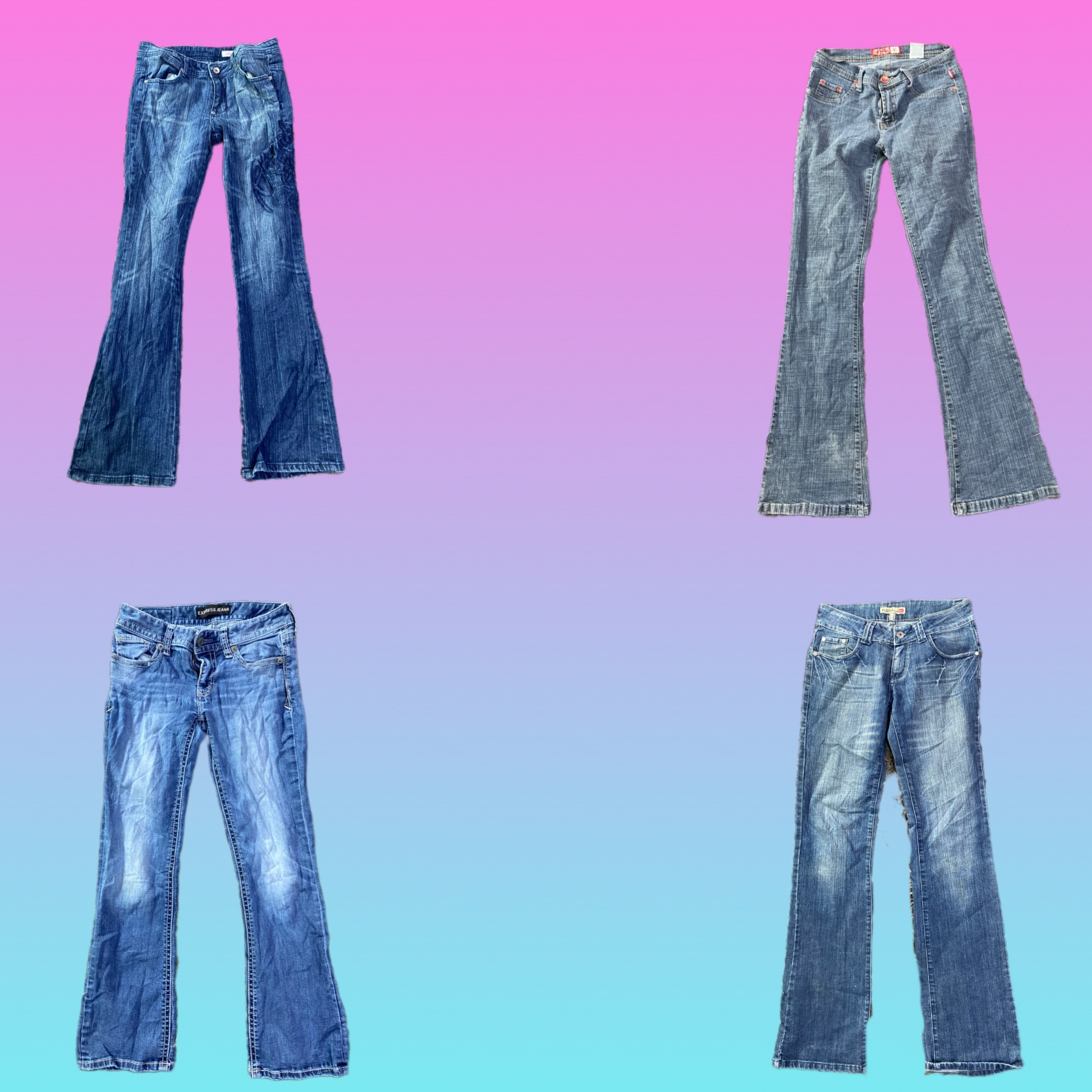 Y2K IT Girl Denim flare Jeans (TS-022)