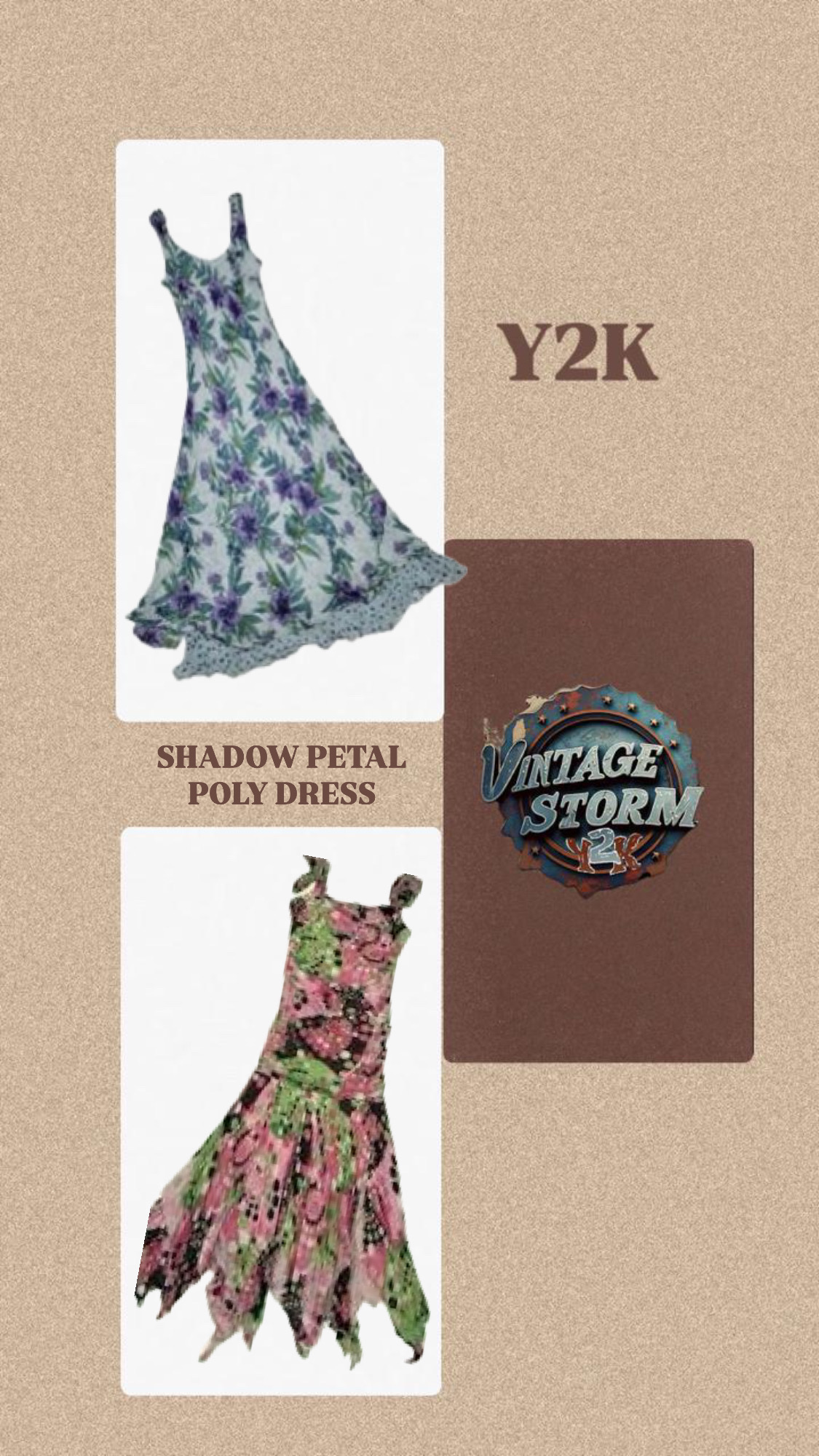 Robe en poly Shadow Petal Y2K