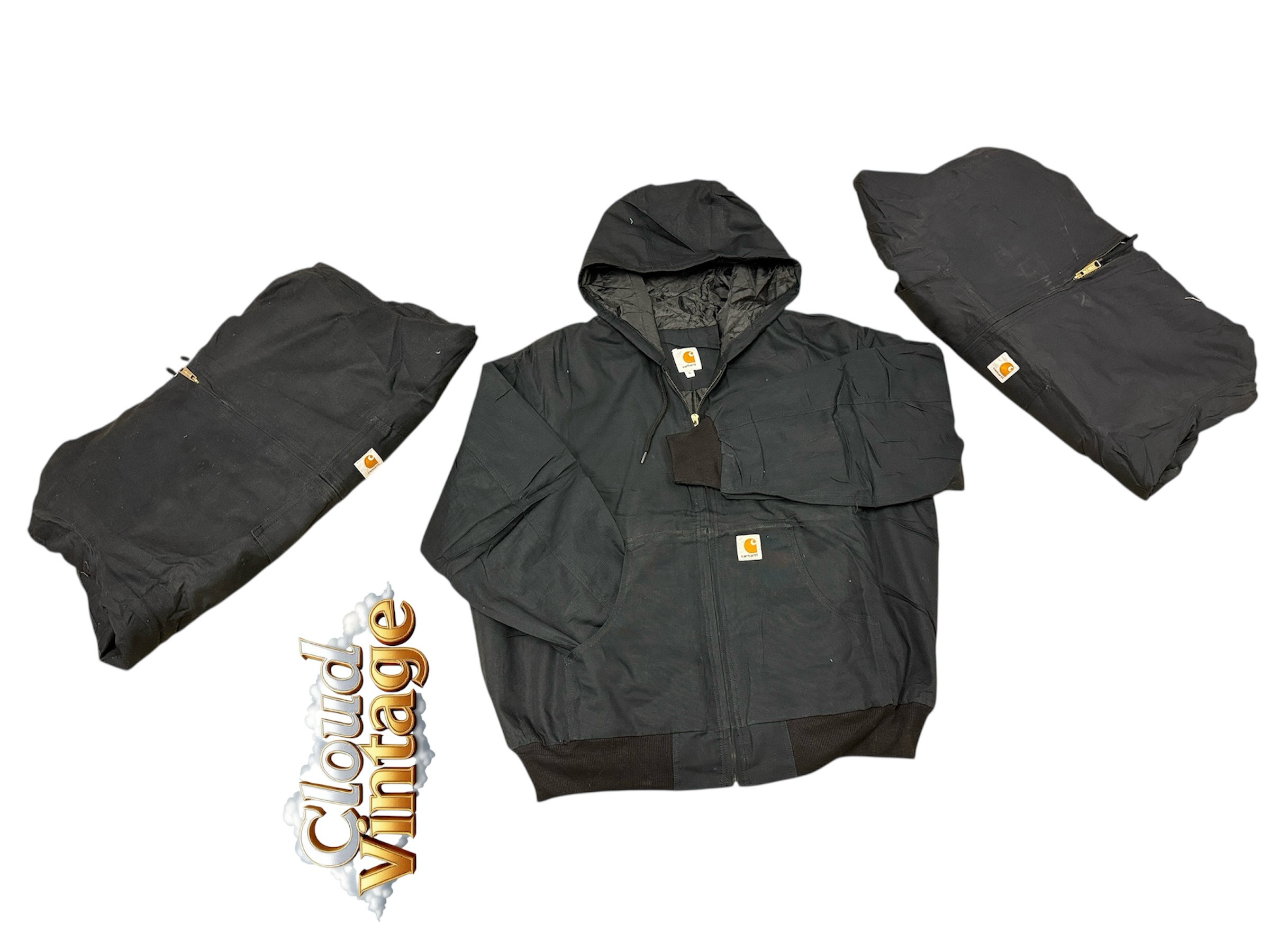 Rework-Stil Carhartt Hoodie-Jacke