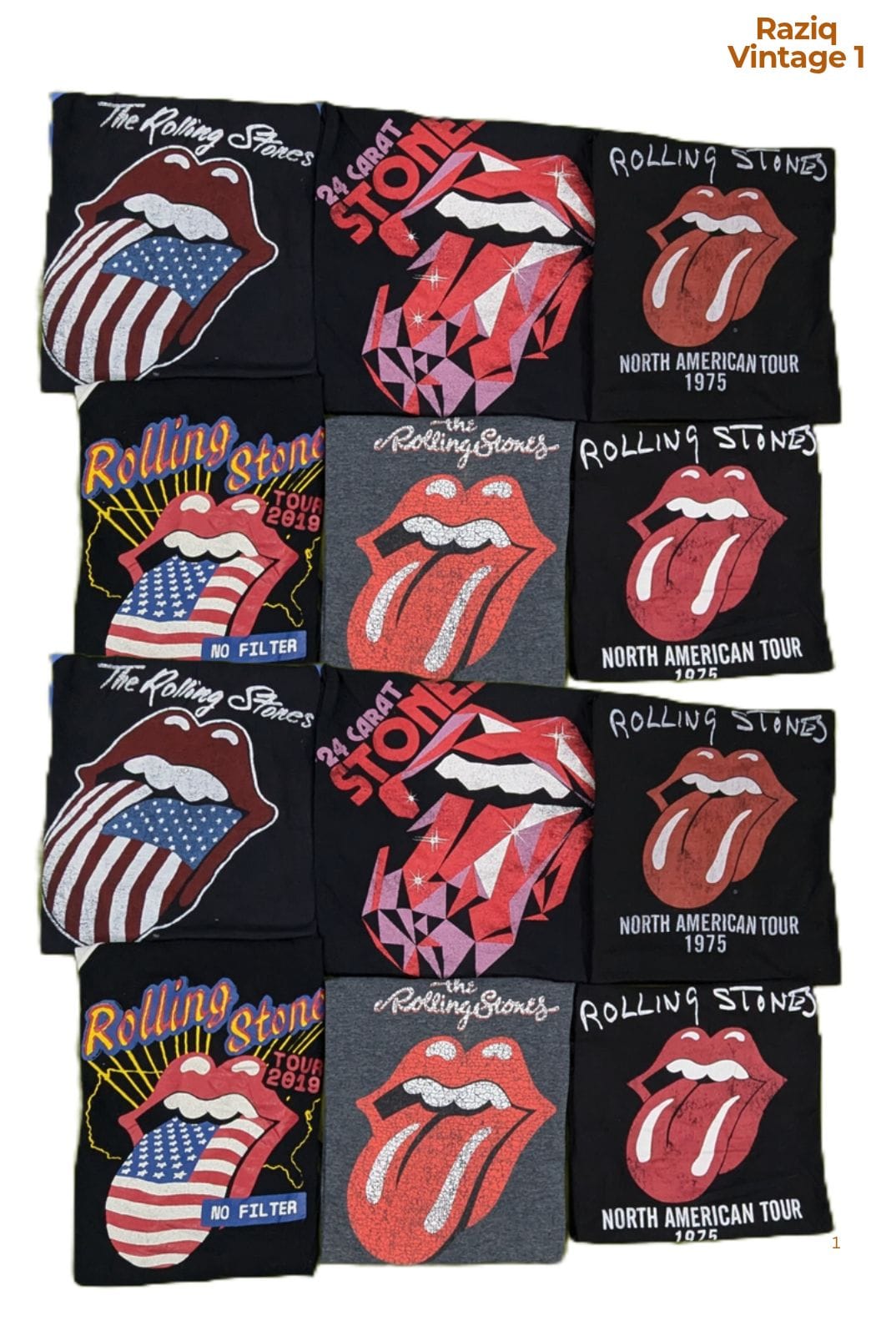 RV1903 Rolling stones Band Tshirts