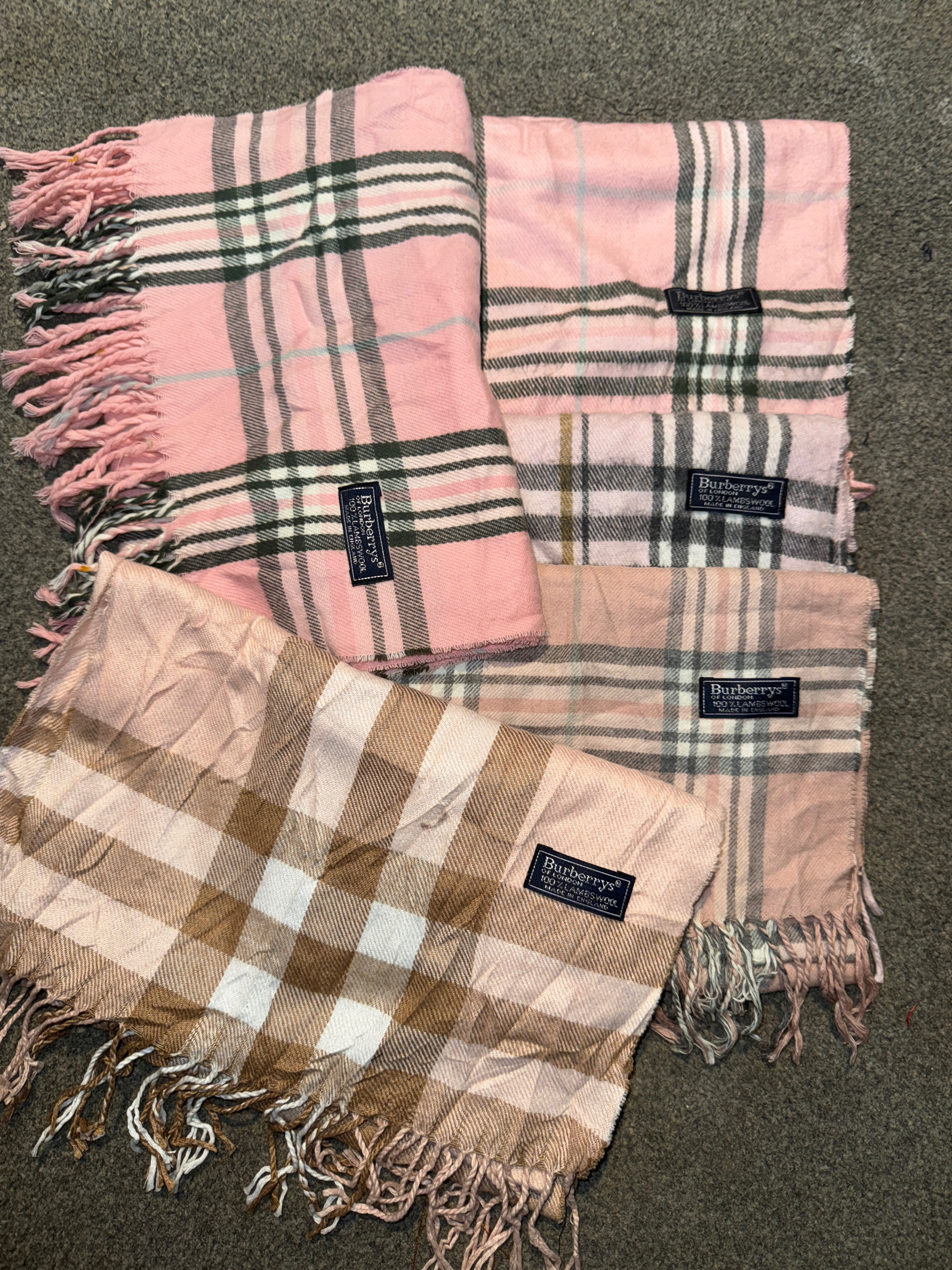 hellrosane Burberry-Schals