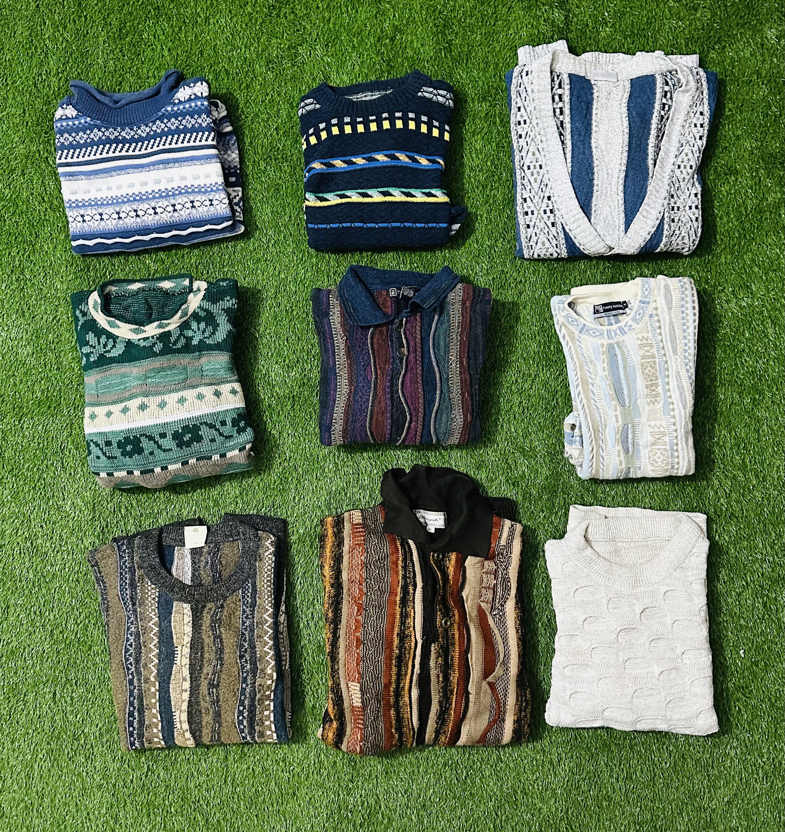 Suéter estilo Coogi 9 peças