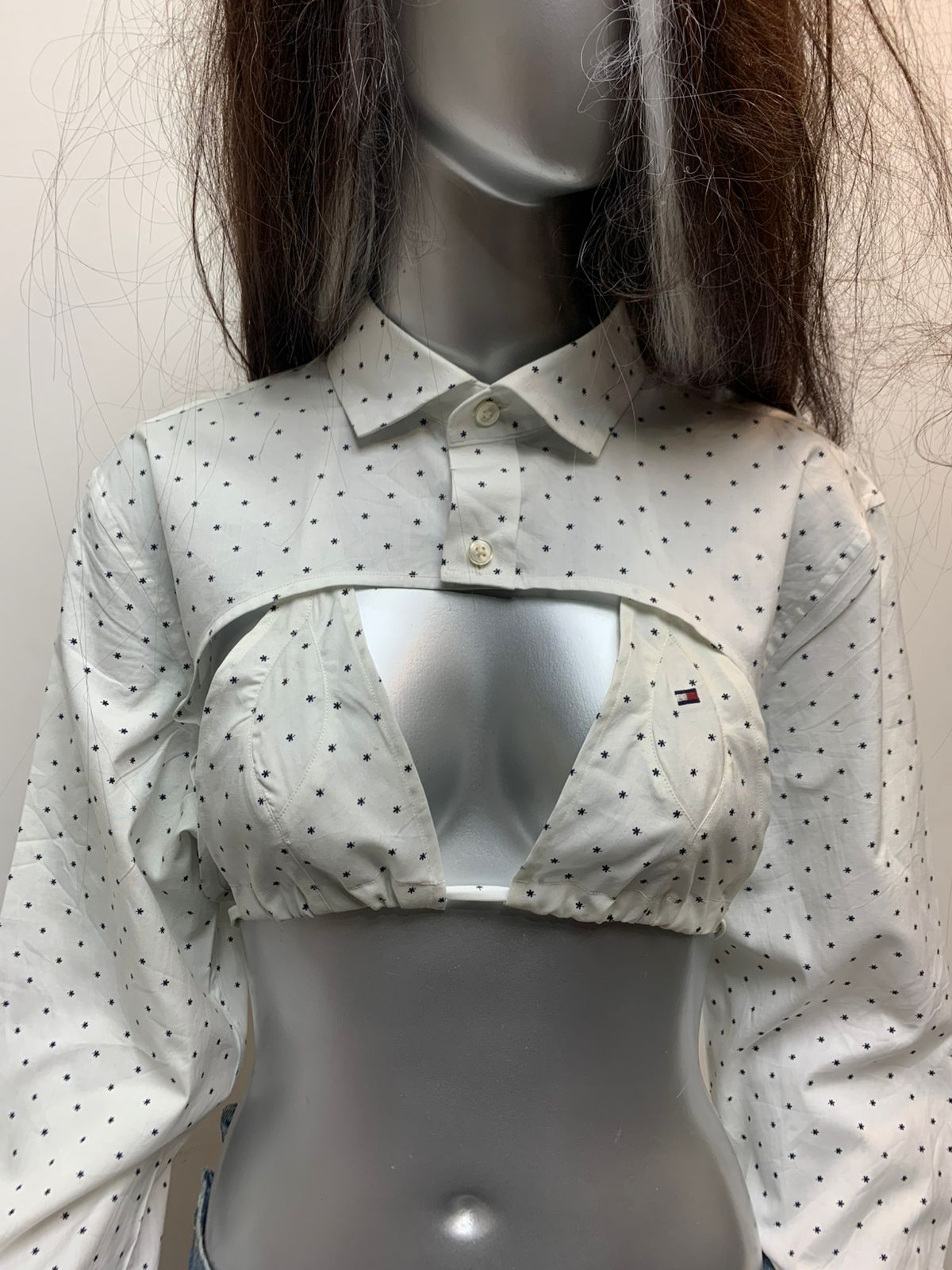 Upcycle Tommy Hilfiger 2-Piece Set - Bolero Shrug & Matching Bra Top