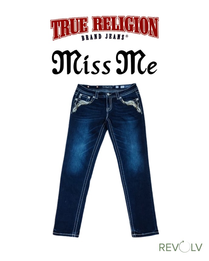 True Religion X Miss Me Jeans Bundle | Straight Jeans | Embroided (RMJ-02-EX)