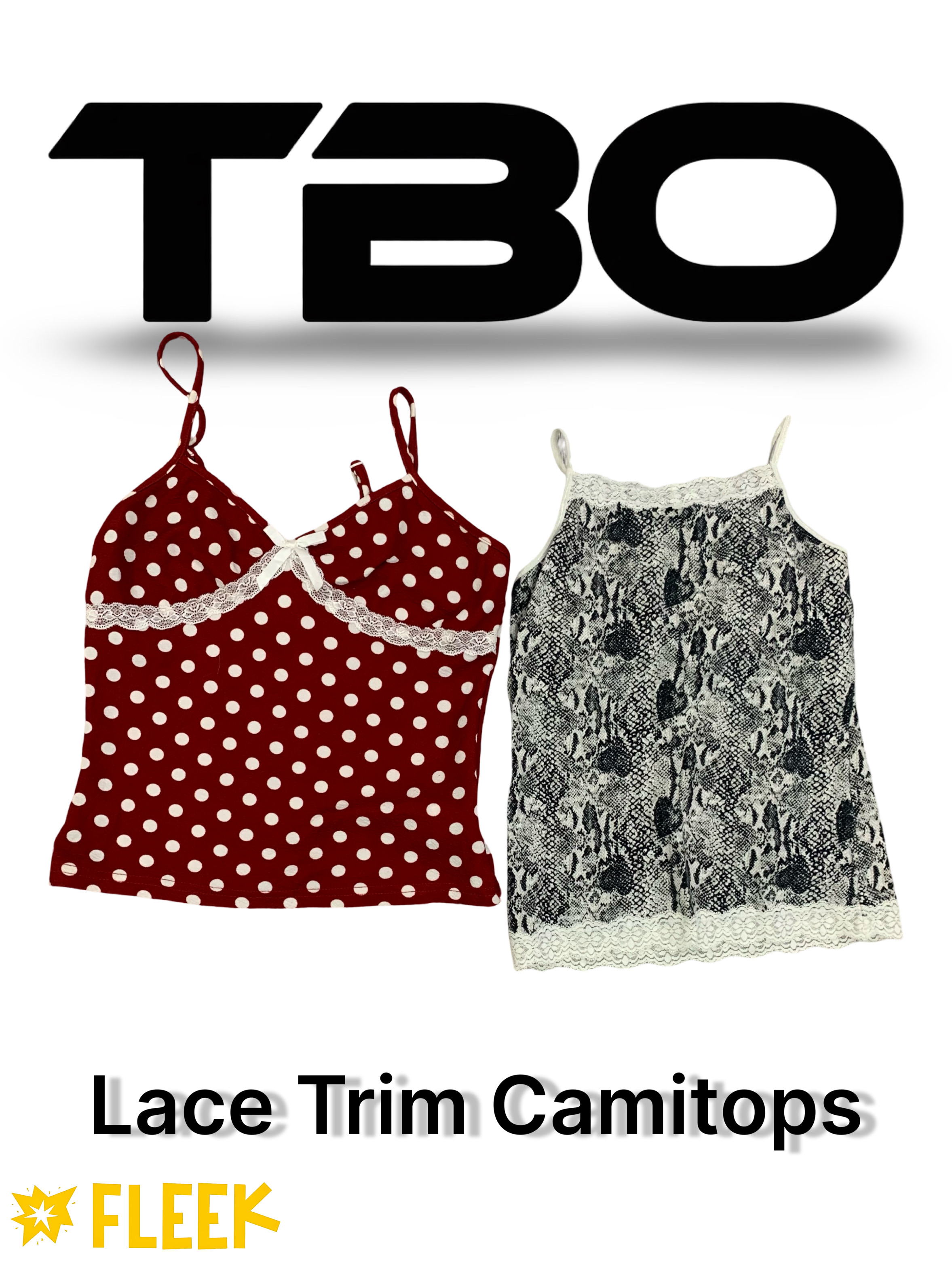 Lace Trim Cami Tops     (TBO-166)