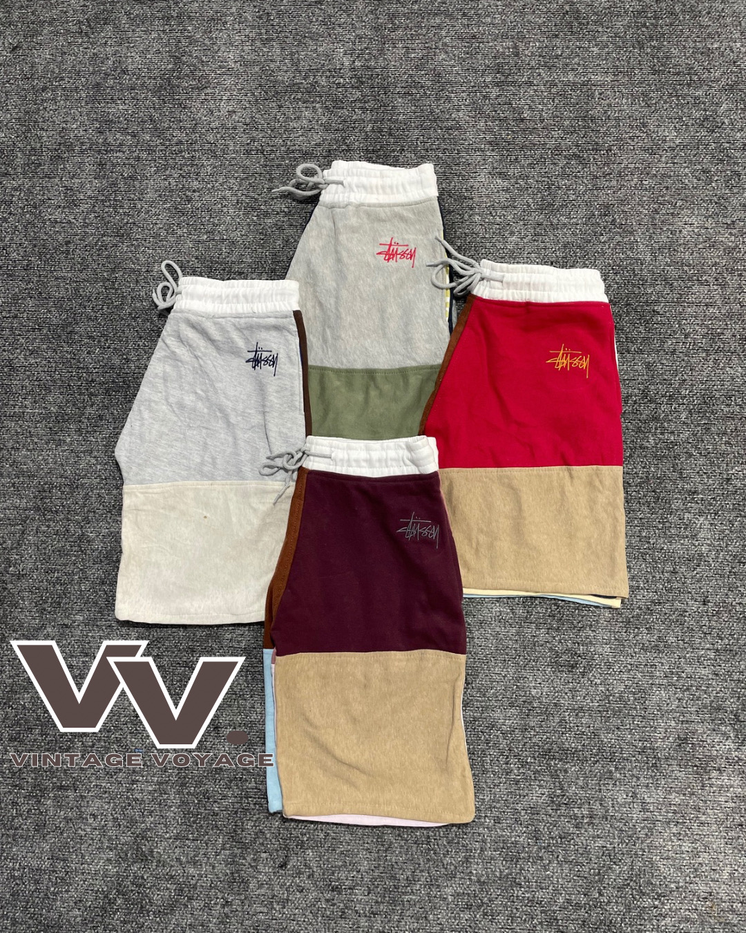 Stussy reworked style patchwork shorts #27126