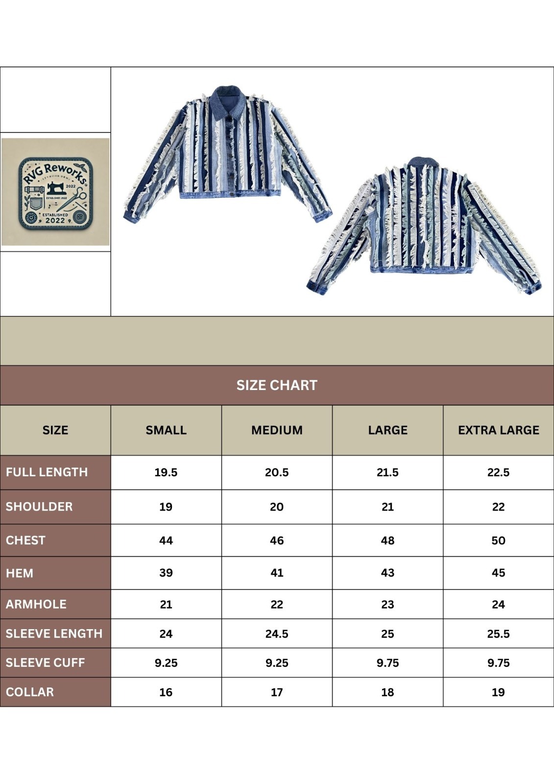 Veste à franges en denim recyclé