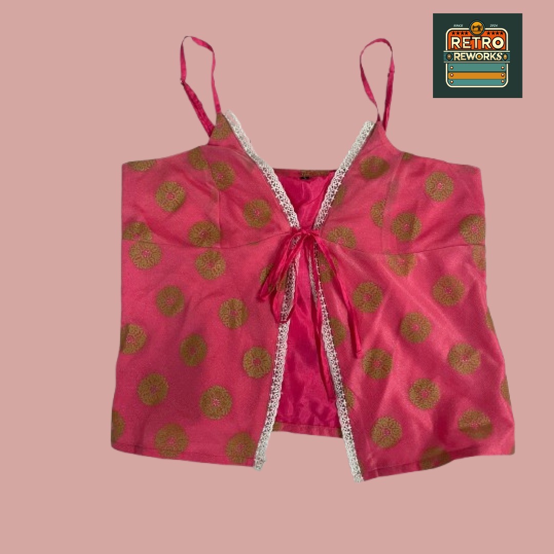 Haut en khadi soyeux avec dentelle recyclée