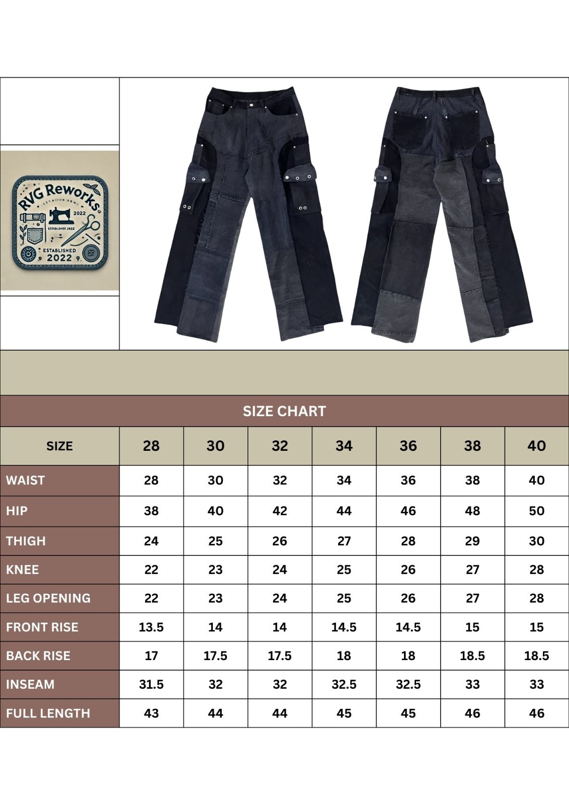 Upcycled Patchwork Utility Denim Jean