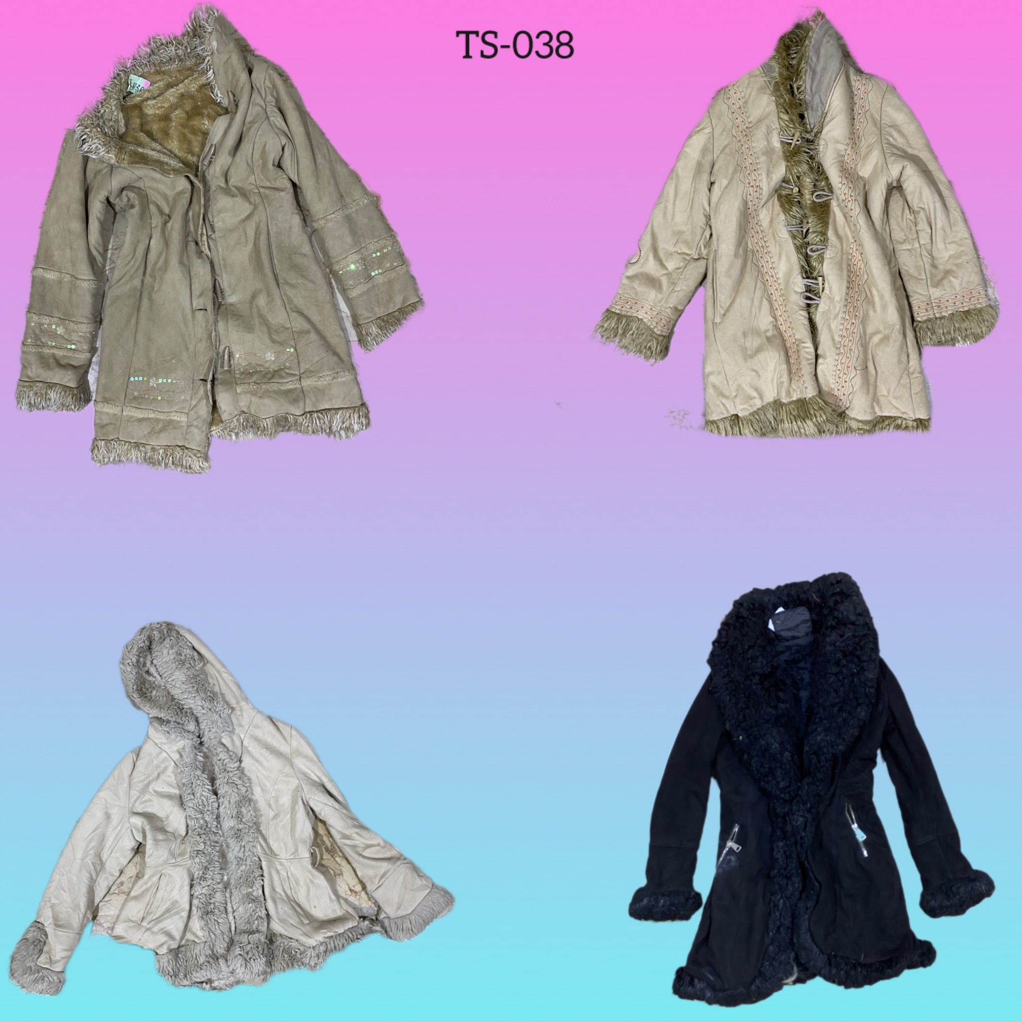 Y2K Brithney era Afghan coat (TS-038)
