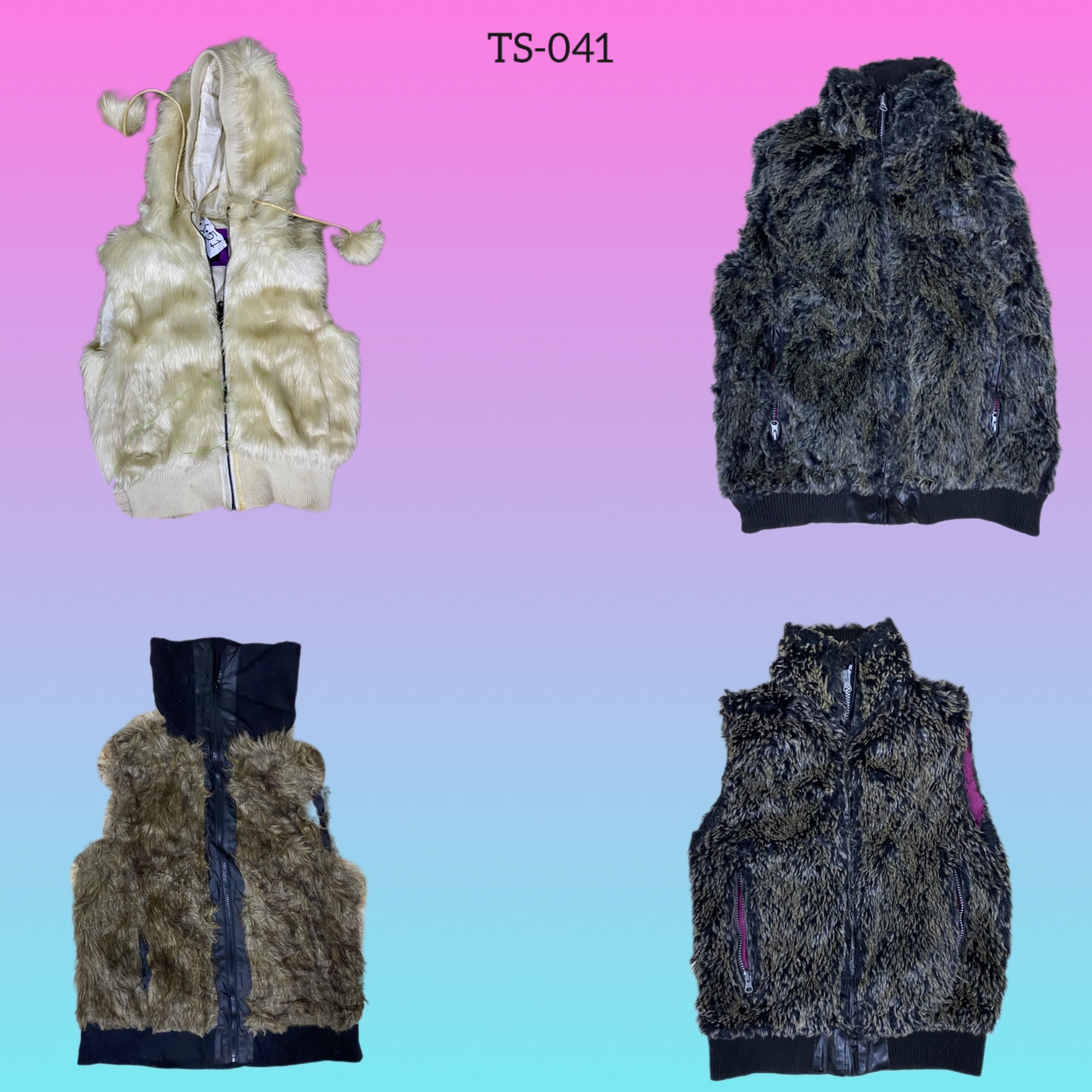 Y2K Unique Fur Waistcoat (TS-041)