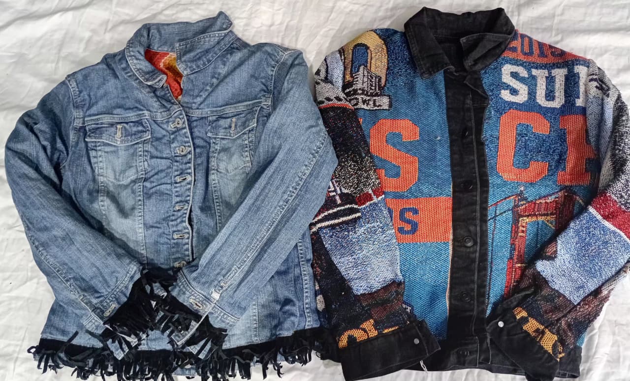 CR6138 Upcycle denim Jackets