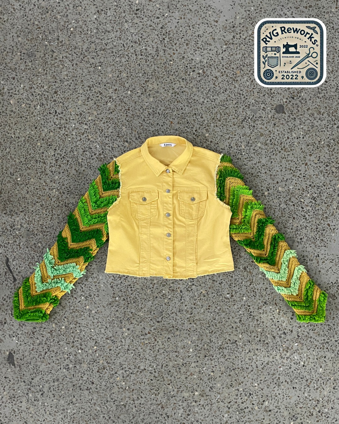 Upcycled Denim & Crochet Hybrid Jacket