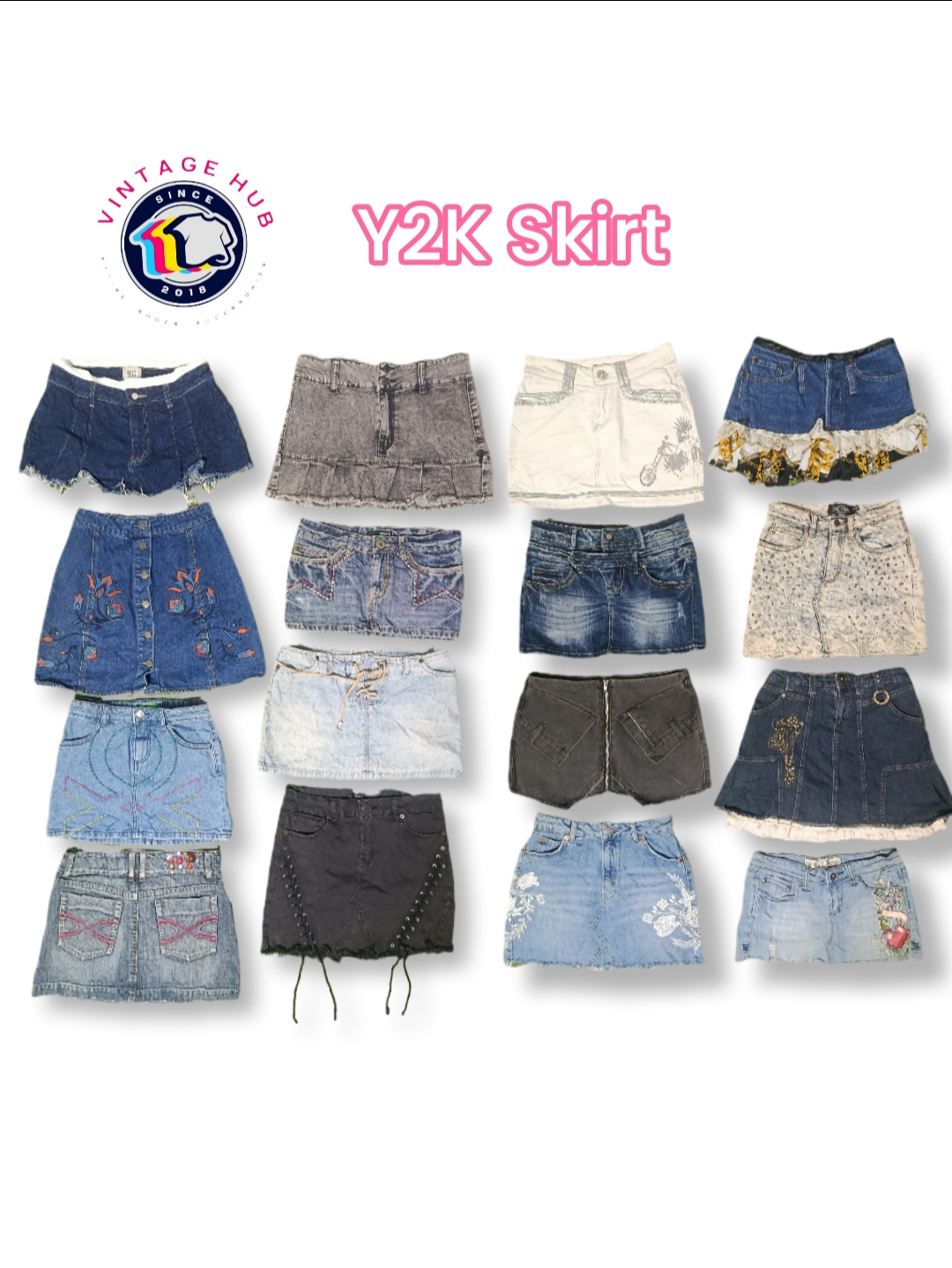 Y2K Mikro Mini Stylischer Rock