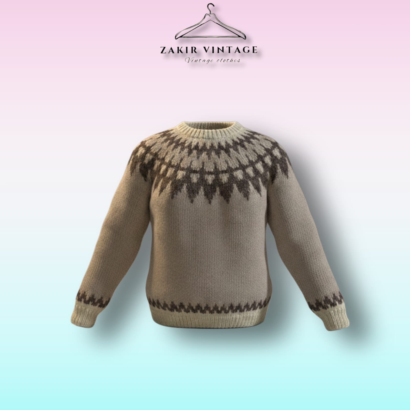 Printed Nordic Sweater