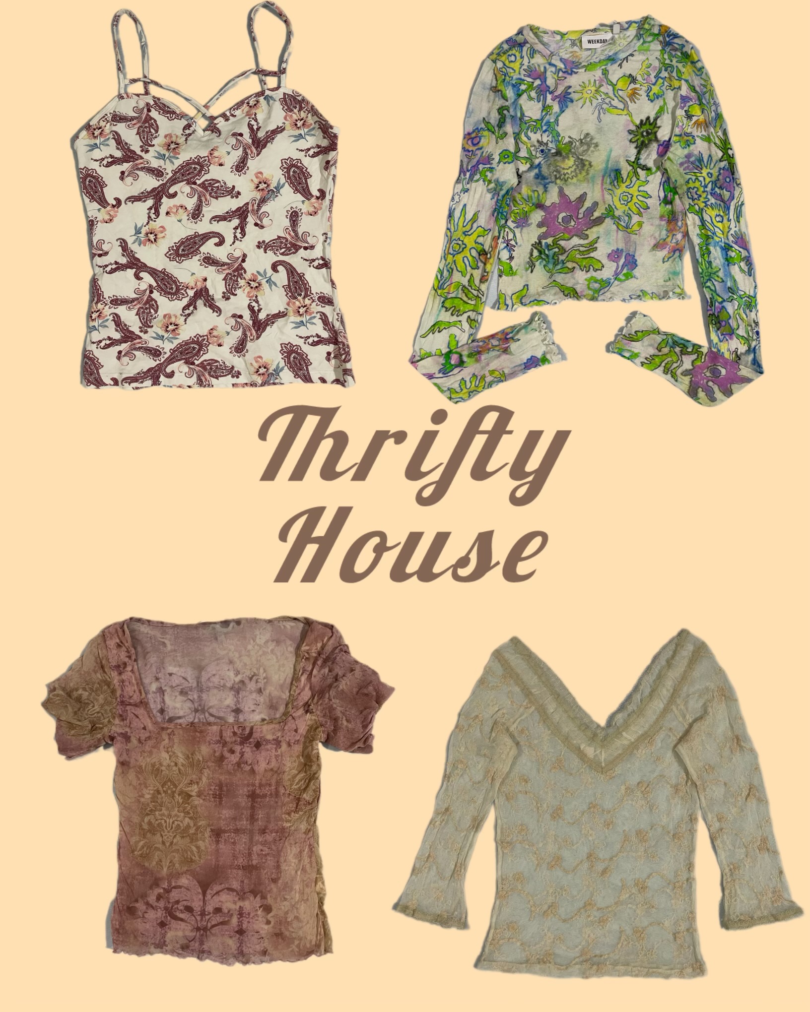 Top imprimé floral Y2k(TH/161)