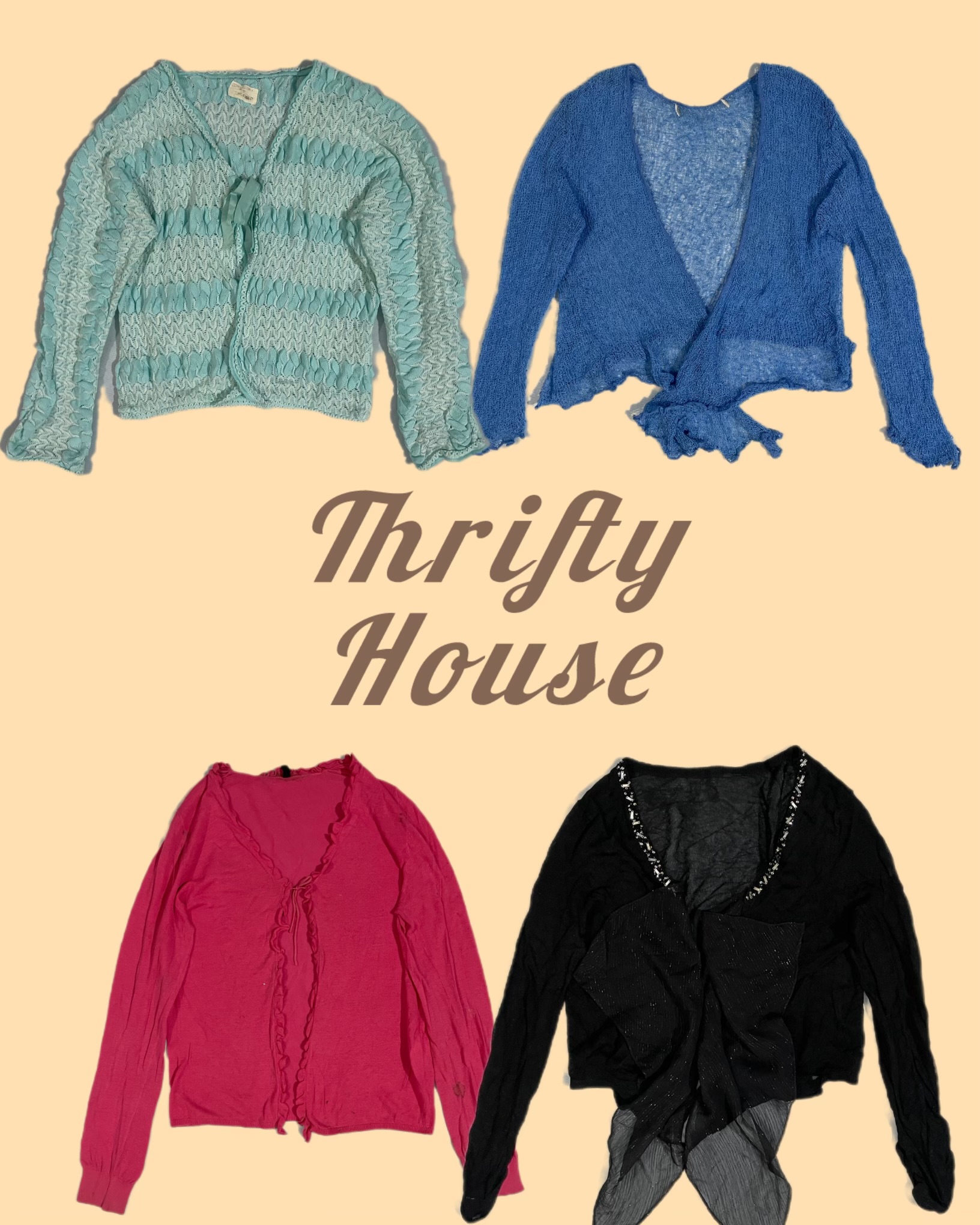 Y2k Cardigan Style Tops(TH/162)