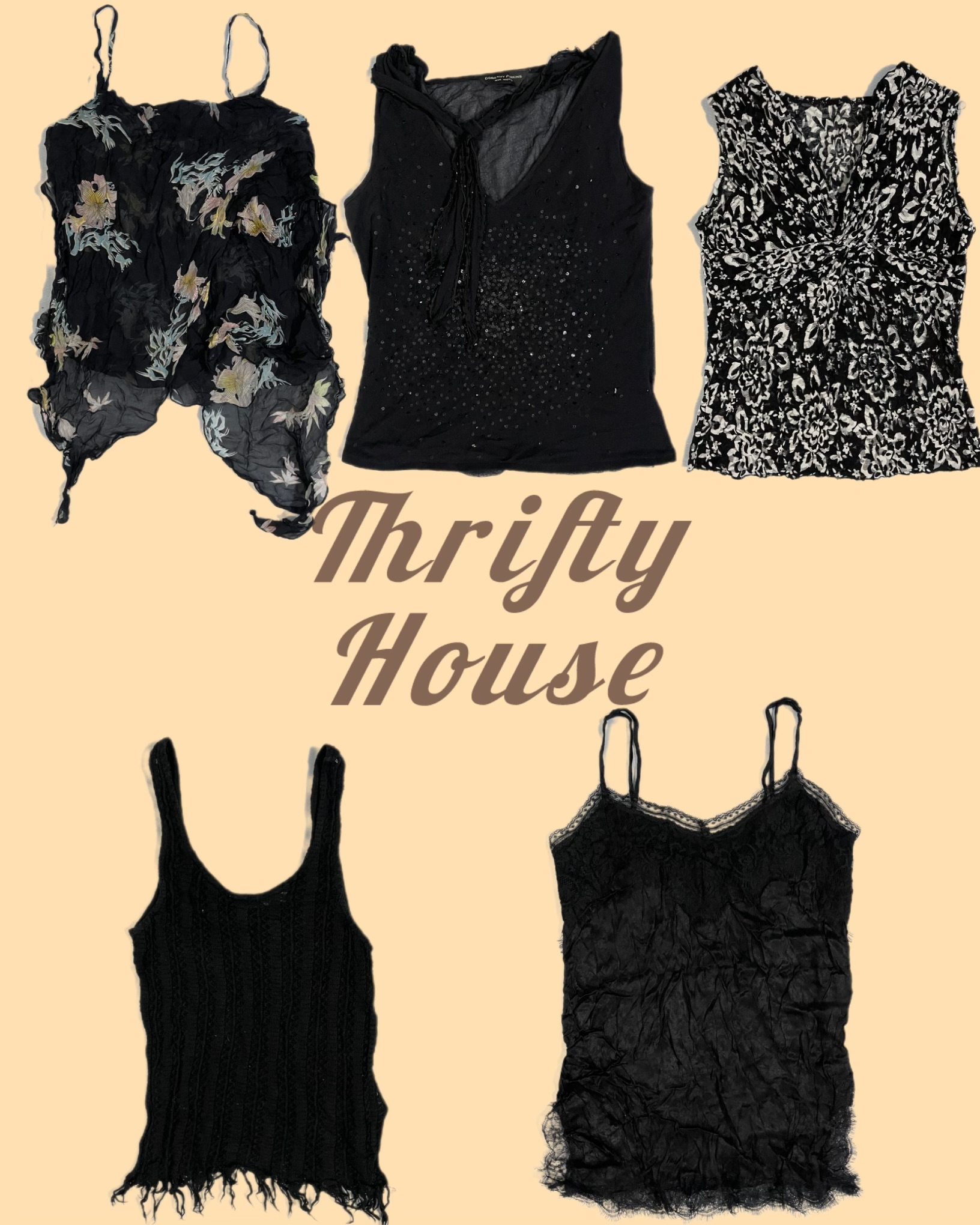 Tous les tops Y2k noirs (TH/163)