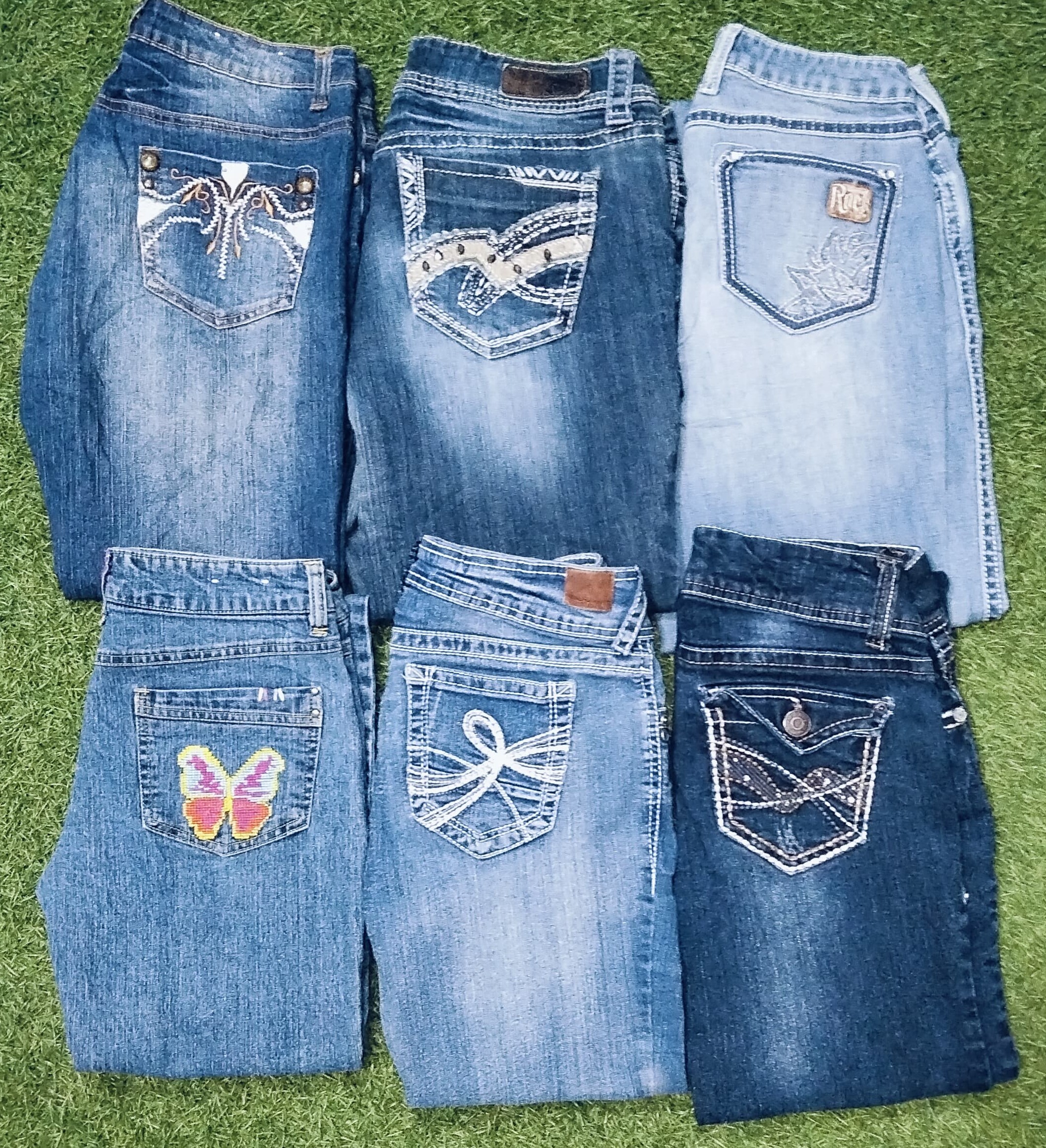 Jeans Flare Vintage com Marca