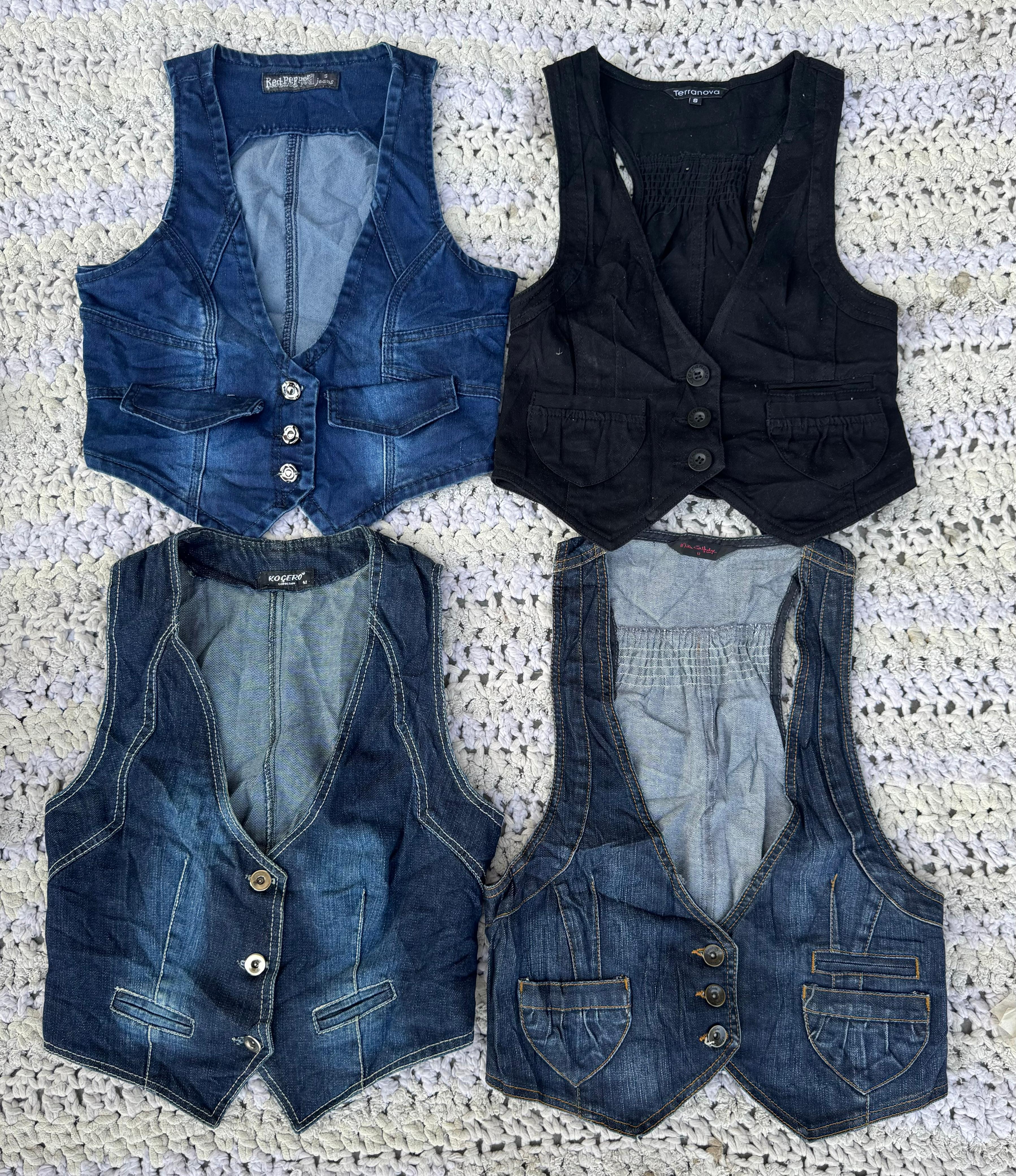 Colete de denim 20 peças