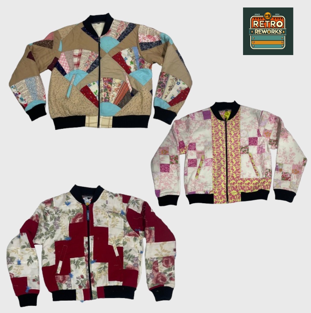 Upcycled Patchwork Quilt Bomberjacke