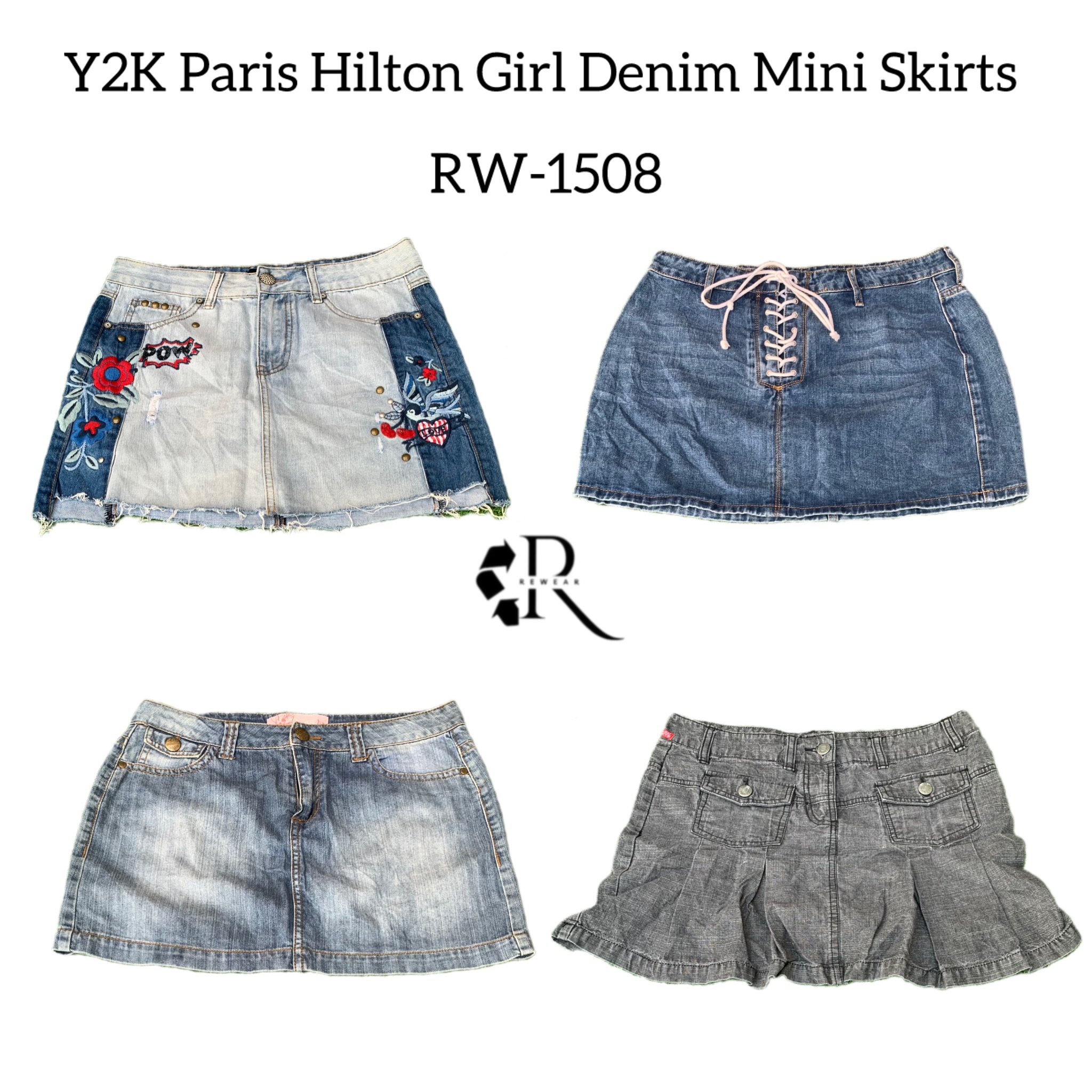 Y2K Paris Hiton Girl Denim Mini Skits RW-1508