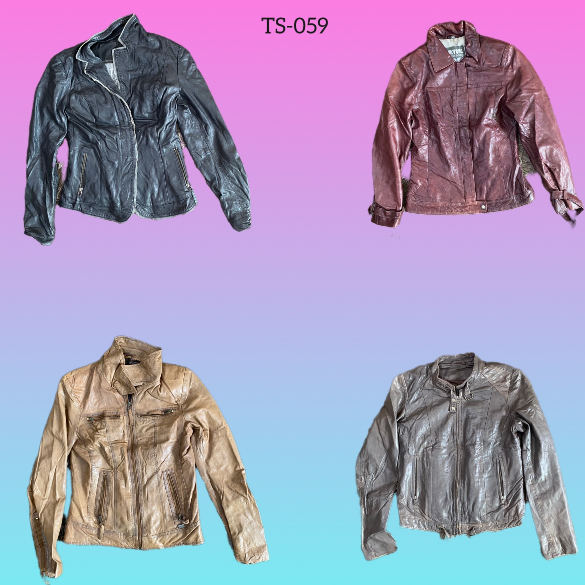 Y2K cool leather jacket (TS-059)