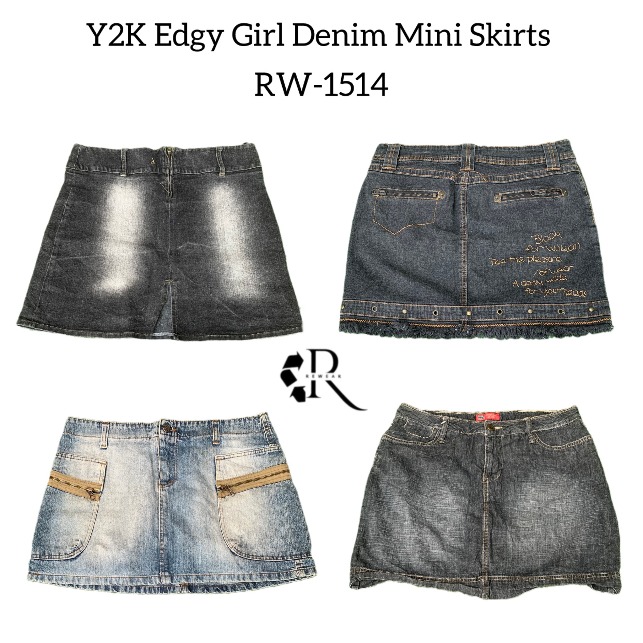 Y2K Edgy Girl Denim Mini skirts RW 1514
