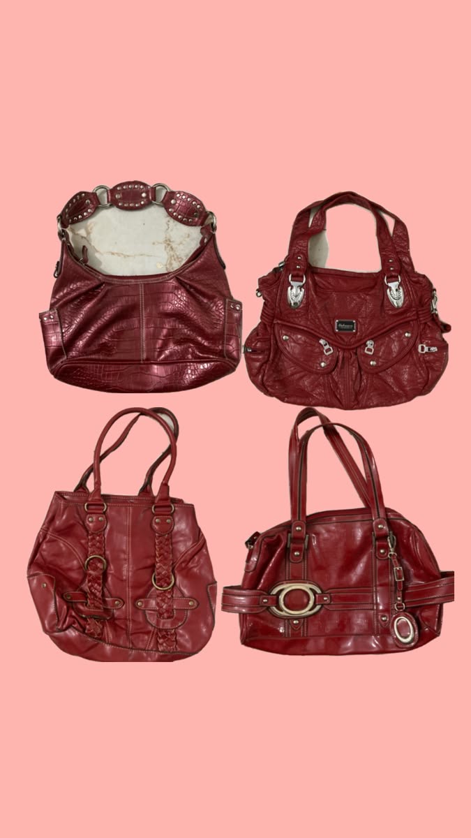 Y2k Hot Red Bags
