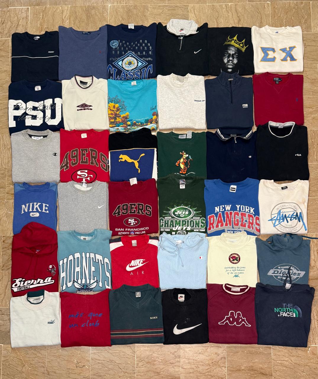 Mix Marken-Sweatshirts 36 Stück