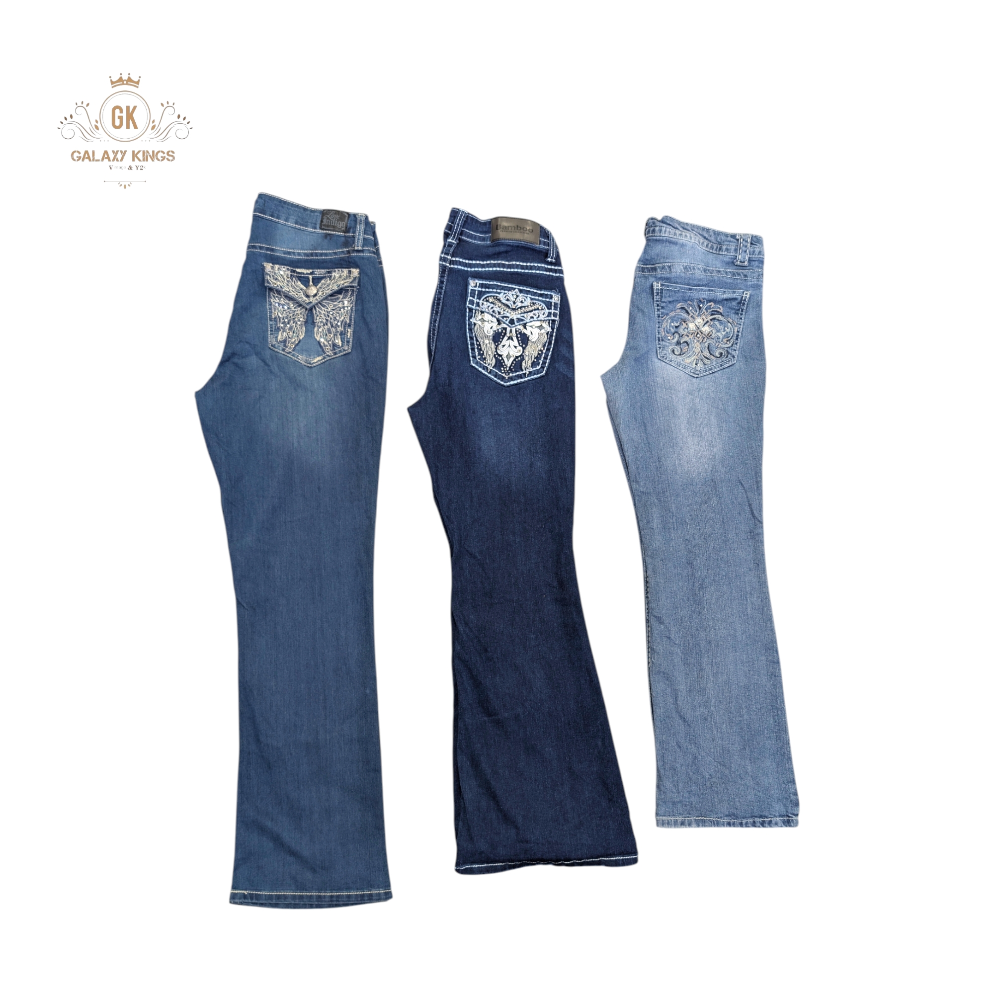 Y2K Embellished Flare Jeans