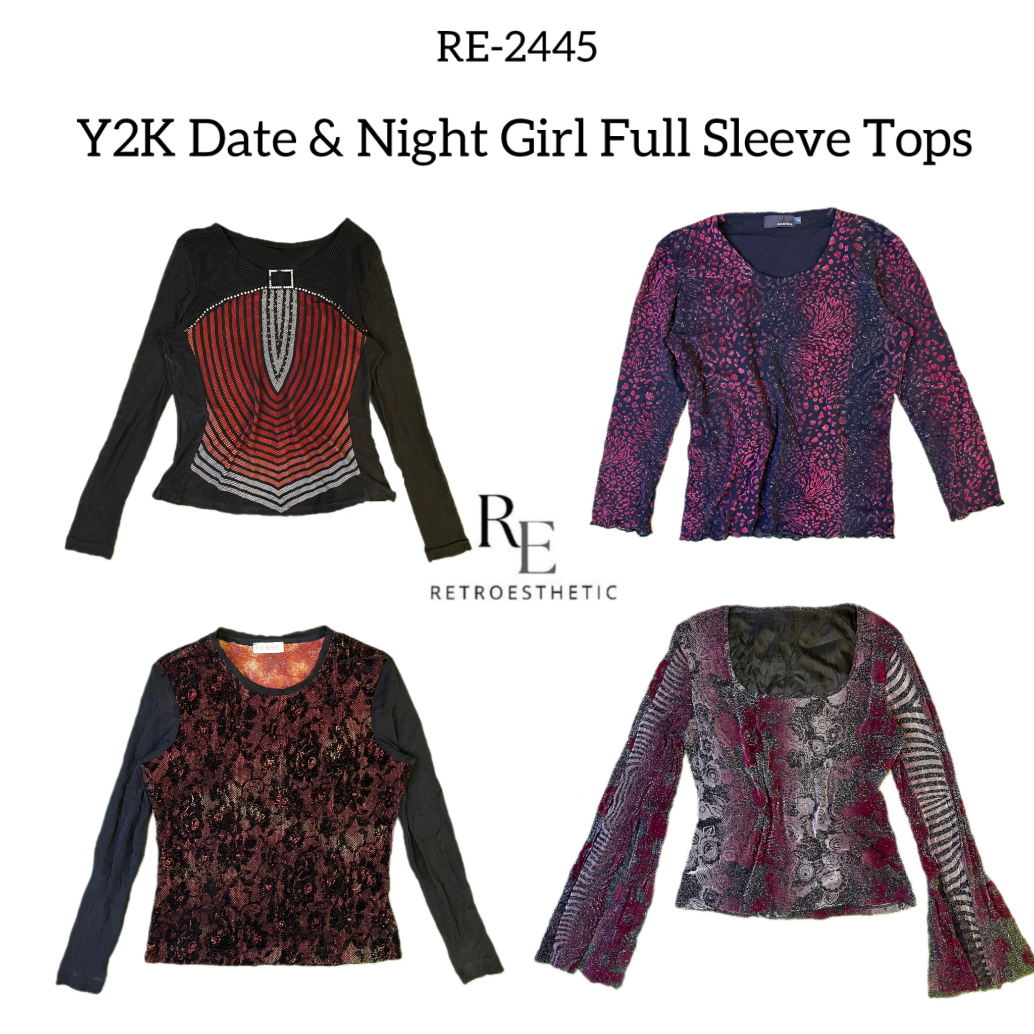 Y2K Date & Night Girls Full Sleeve Tops RE-2745